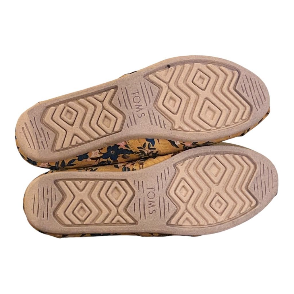 Toms Women's TOMS Floral Canvas Slip-On Shoes Size 6 Yellow Blue Size US 6 / IT 36 - 5 Thumbnail
