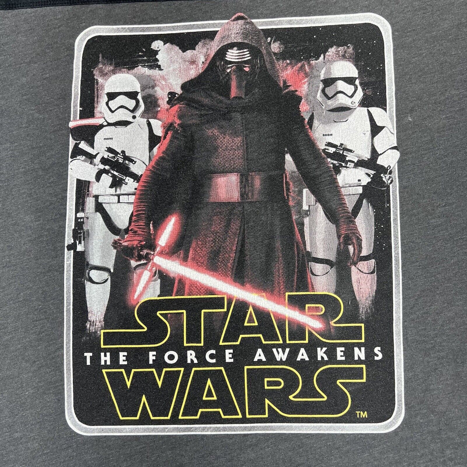 Disney Star Wars The Force Awakens XXL Gray Kylo Ren Graphic TShirt Size US XXL / EU 58 / 5 - 4 Thumbnail