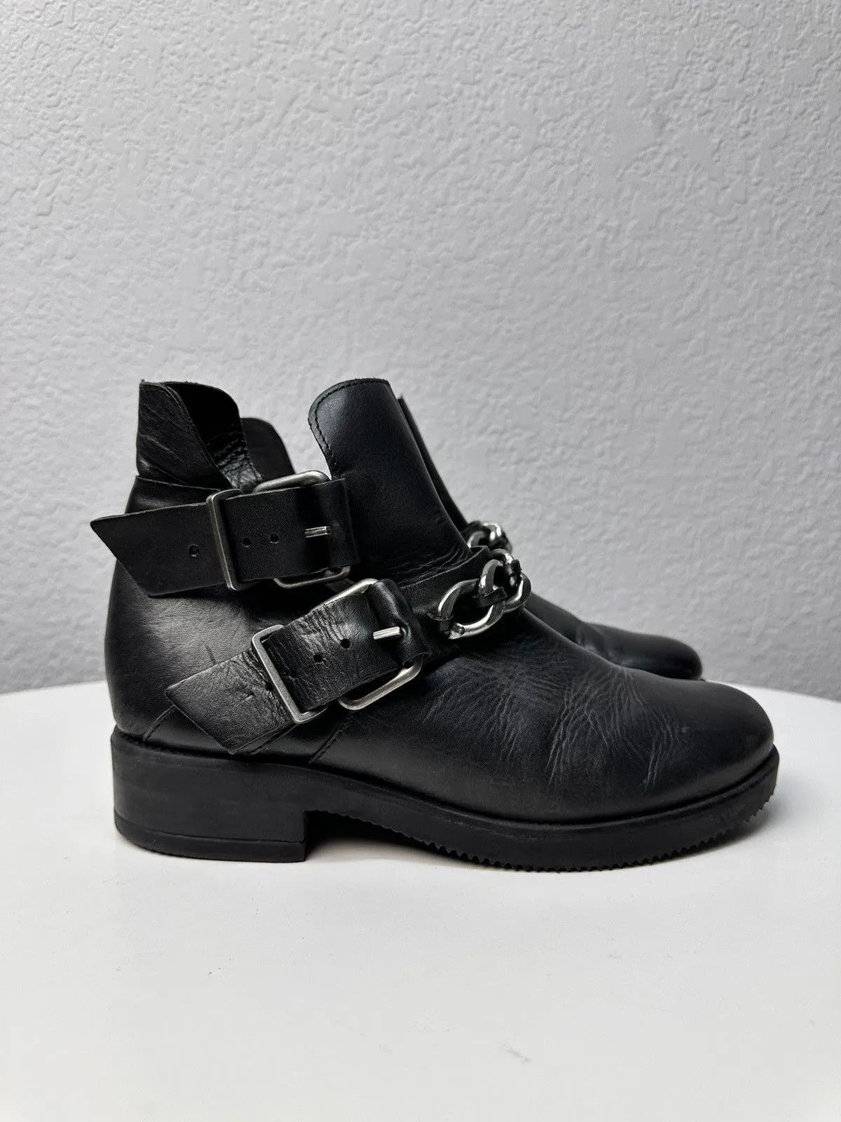 A.S.98 Leather Vintage Boots Avant-Garde Style BROGUE Size US 9 / IT 39 - 2 Thumbnail