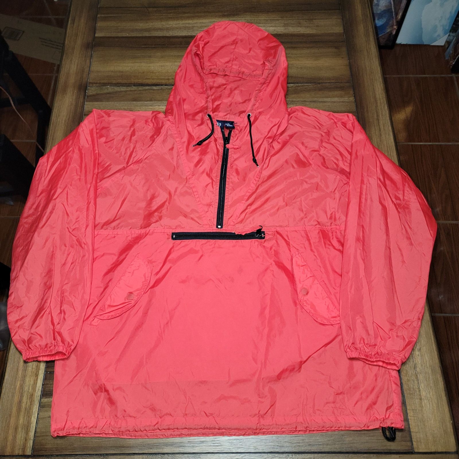 Gap GAP LS Hooded Unisex Windbreaker w/ Front Zipper Pouch - XL Size US XL / EU 56 / 4 - 1 Thumbnail