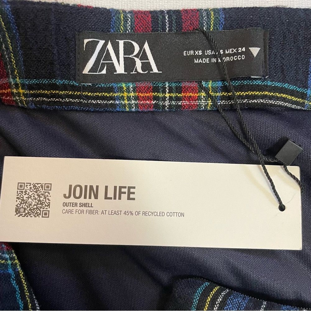 Zara NWT New Zara Plaid Bubble Skirt Size XS Size 26" / US 2 / IT 38 - 7 Thumbnail