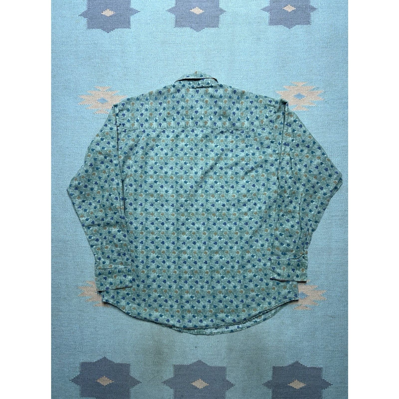 Bugle Boy Bugle Boy Button-Up Shirt Long Sleeve All Over Print Floral Geometric Adult Medium Multicolor Mens Shirt Size US M / EU 48-50 / 2 - 5 Thumbnail