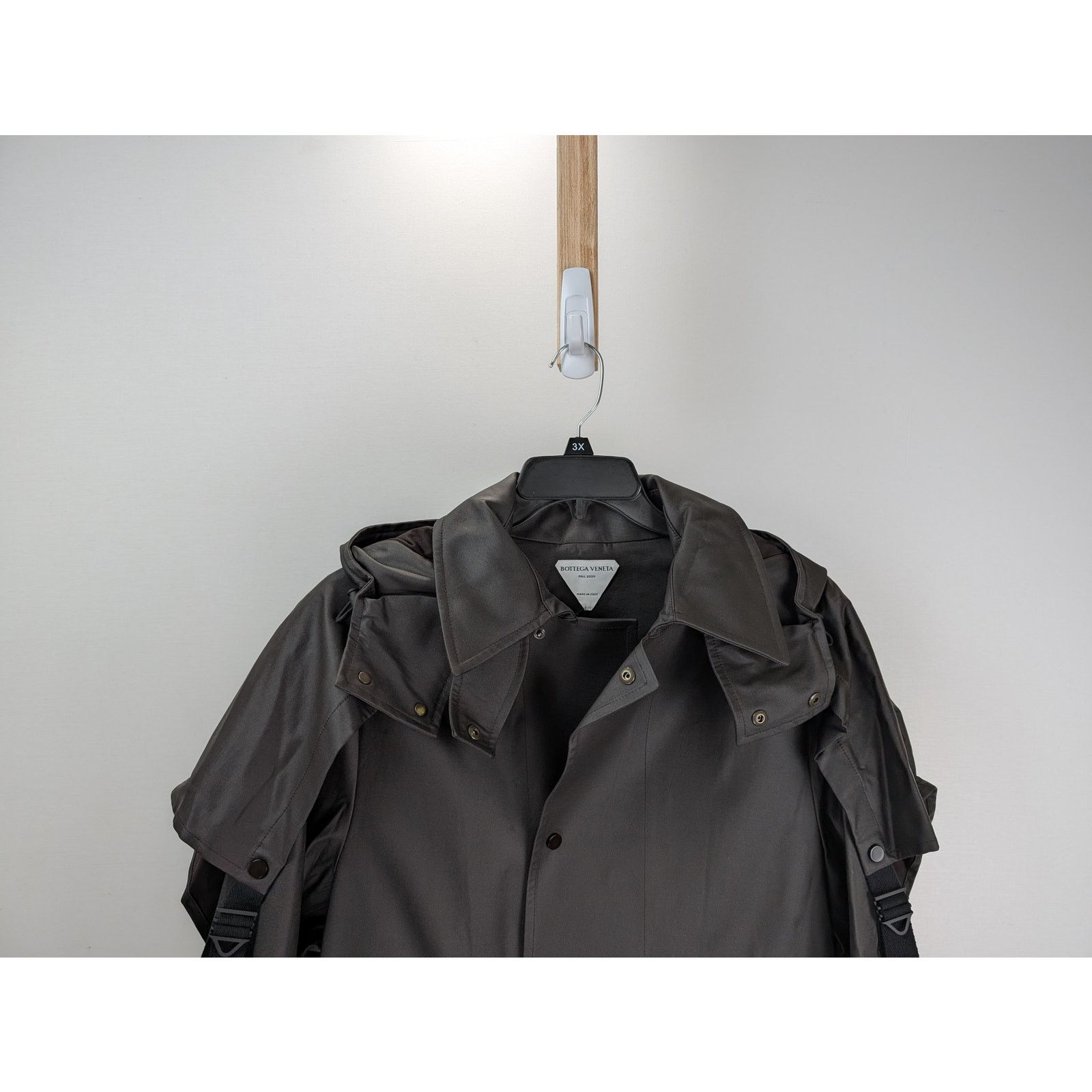 Bottega Veneta o1rshd1 Outerwear Coated Stretch Cotton Coat in Fondente Size US M / EU 48-50 / 2 - 2 Thumbnail