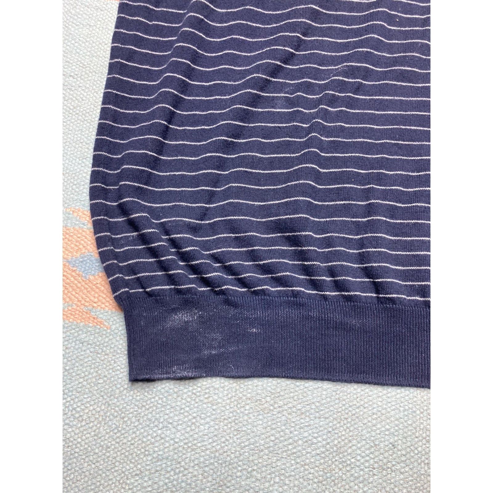 Ralph Lauren VINTAGE Polo Ralph Lauren Pima cotton striped long sleeve shirt Navy Blue Adult XXL EUC Size US XXL / EU 58 / 5 - 4 Thumbnail