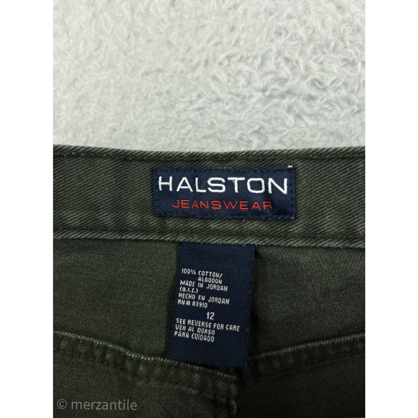 Halston Halston Jeans Capri 12 Green Denim Cotton Blend Regular High Rise Womens] Size 34" / US 12 / IT 48 - 3 Thumbnail