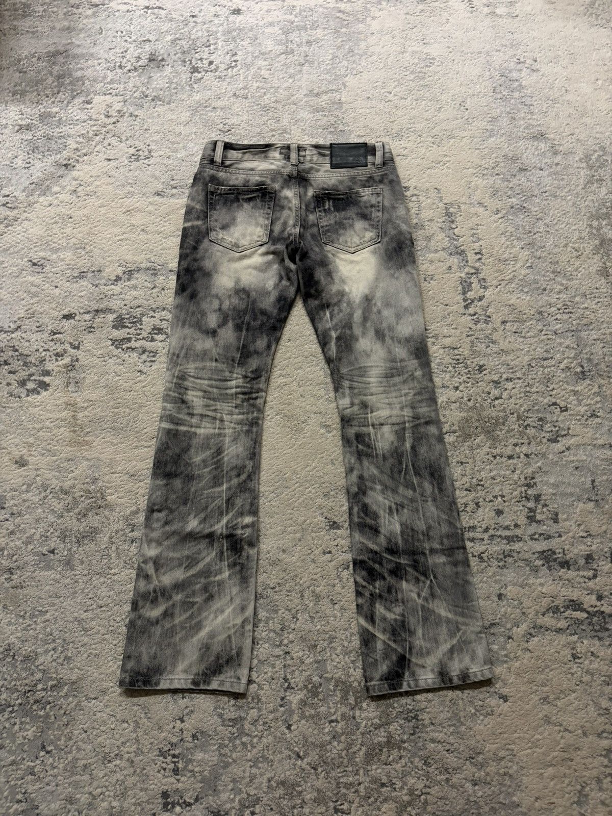Japanese Brand La Gate - Bleach Washed Grey Denim Bootcut Jeans Size US 32 / EU 48 - 7 Thumbnail