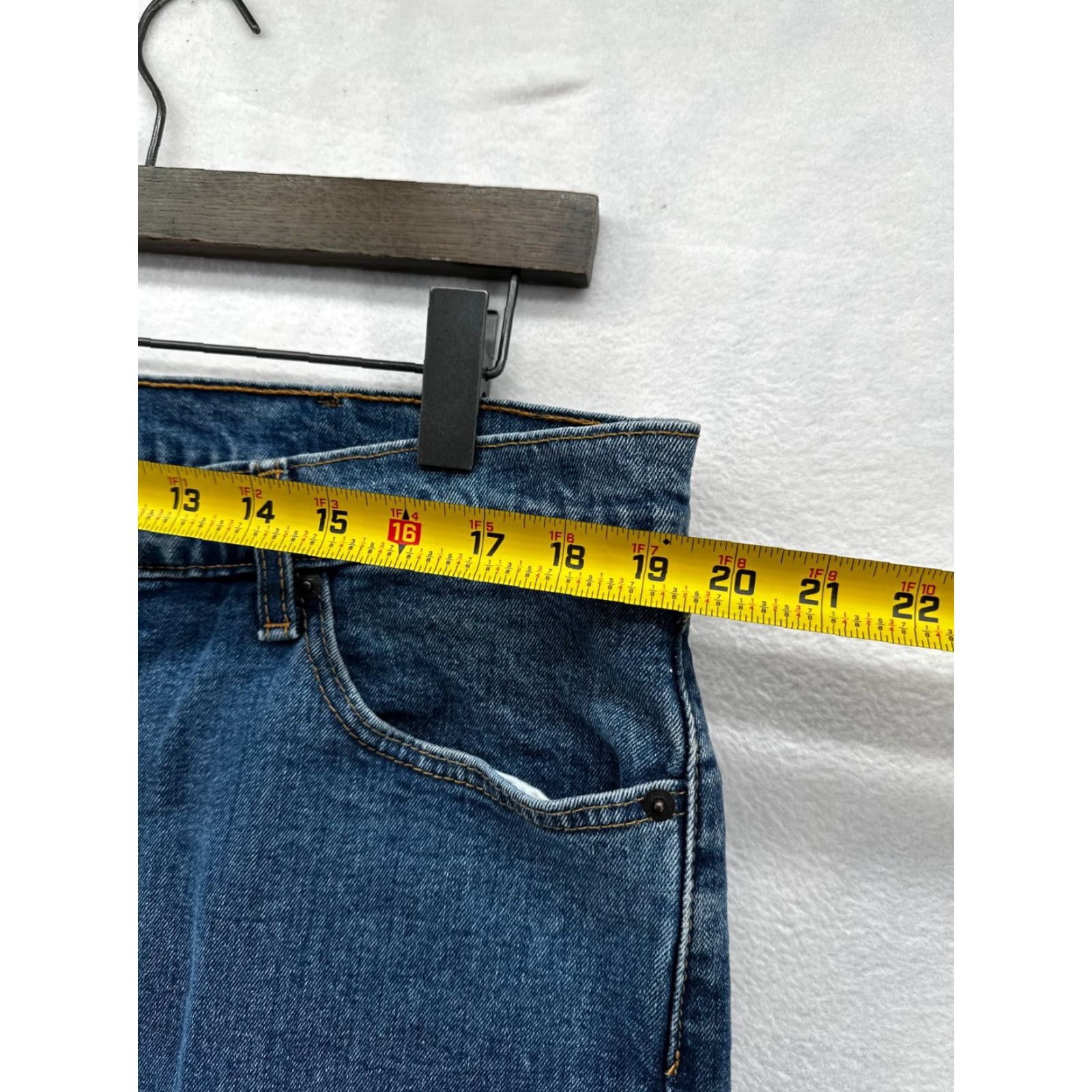 Levi's Levi's 505 Jeans Mens 40x30 Blue Medium Wash Cotton Regular Straight Style Jeans Size US 40 / EU 56 - 6 Thumbnail