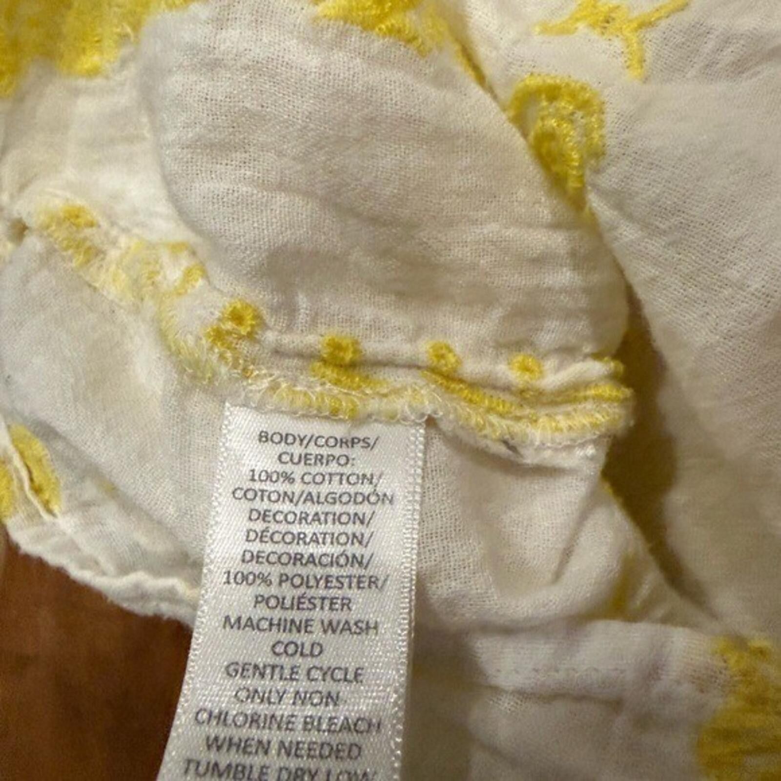 Other Boho Embroidered Gauze Cotton Tank White Yellow XS Size XS / US 0-2 / IT 36-38 - 4 Thumbnail