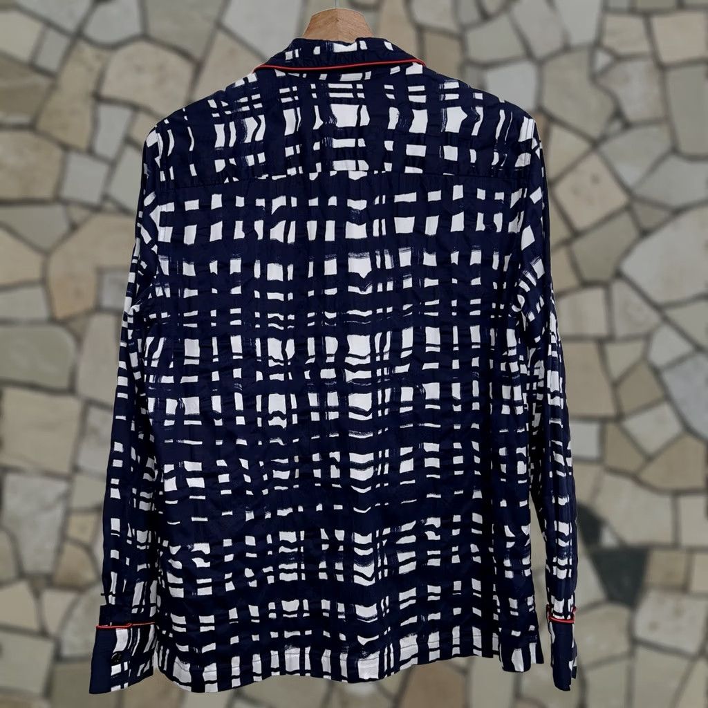 Rachel Comey Rachel Comey Button-Up Top Jacket Long Sleeve Women’s 4 Blue Art Pattern Knit 100% Cotton Casual Everyday Urban Fashion Modern NY Designer Womens Size S / US 4 / IT 40 - 1 Thumbnail