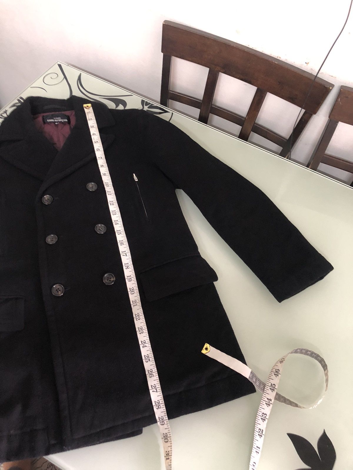 Comme des Garcons 🥷 Comme des Garcons Fleece Winter Pea Coat Jacket Size M / US 6-8 / IT 42-44 - 24 Thumbnail