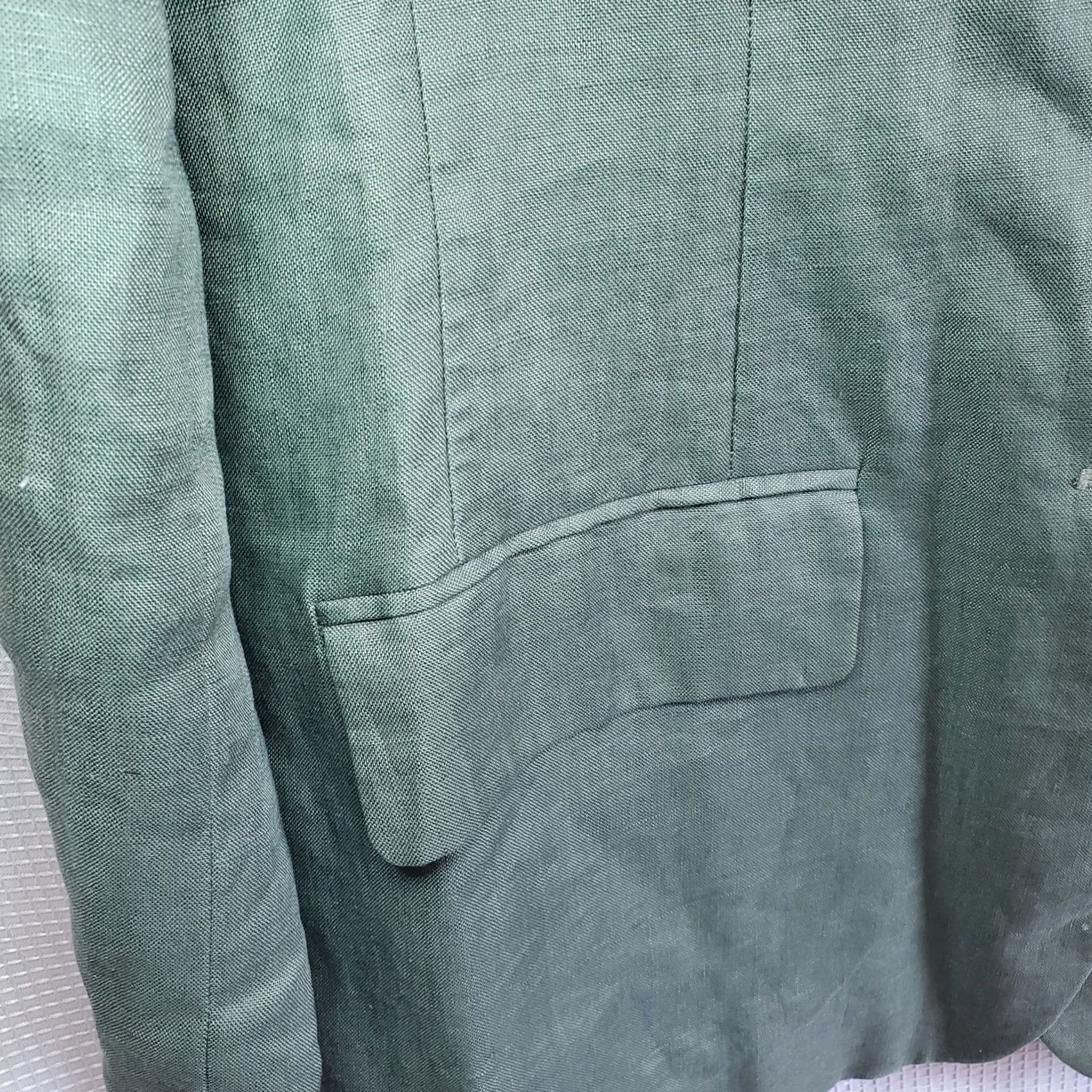 Vintage VINTAGE Preview Collection Blazer Womens 14 Green Vtg Linen Button Front Summer Size XL / US 12-14 / IT 48-50 - 6 Thumbnail