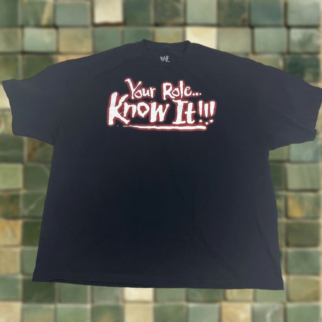 Etro WWE T Shirt Mens 3XL Black Retro The Rock Your Role Know It Your Mouth Shut It Size US XXL / EU 58 / 5 - 1 Thumbnail