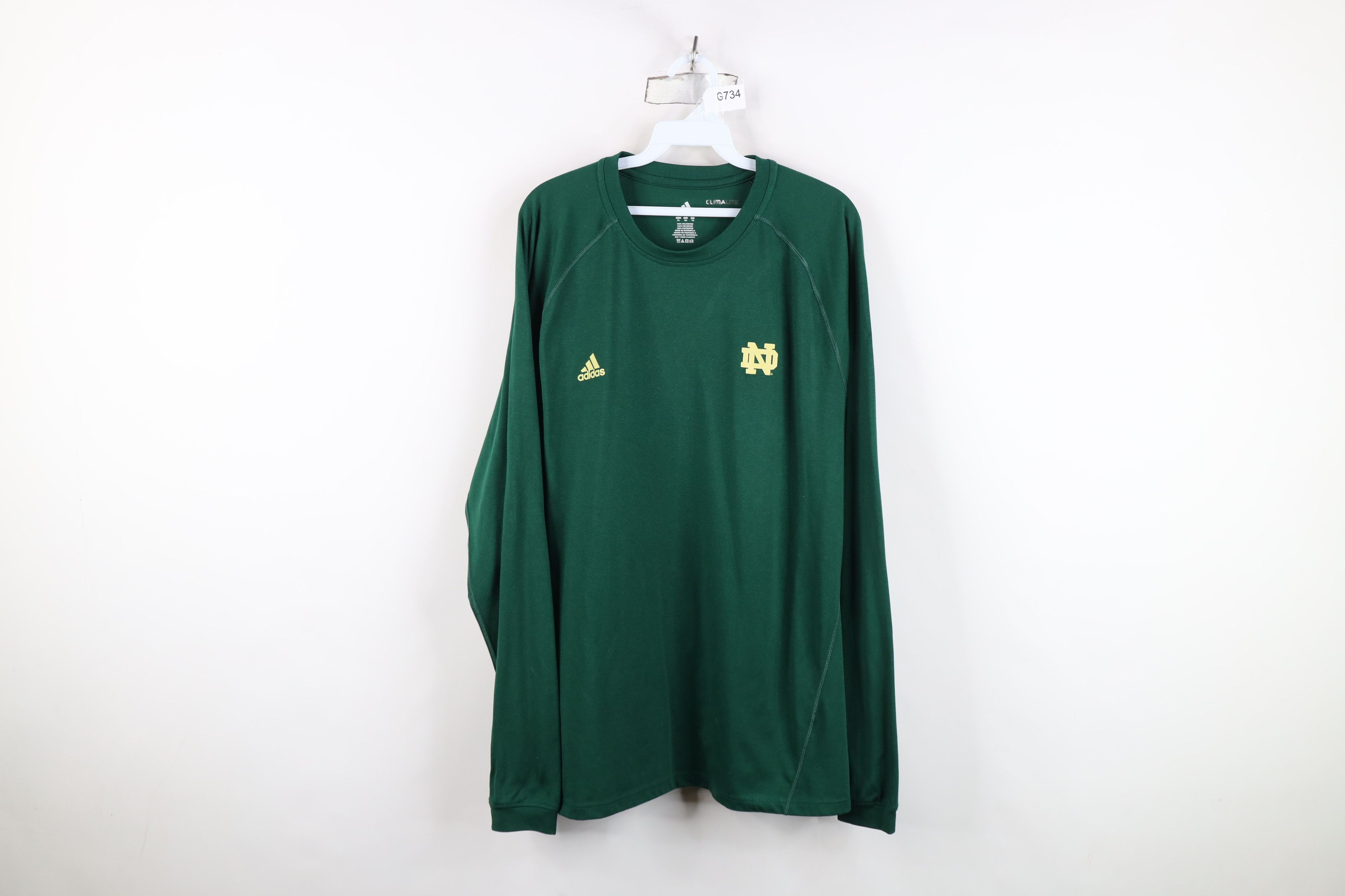 Adidas Adidas Notre Dame University Football Long Sleeve T-Shirt Size US XL / EU 56 / 4 - 1 Thumbnail