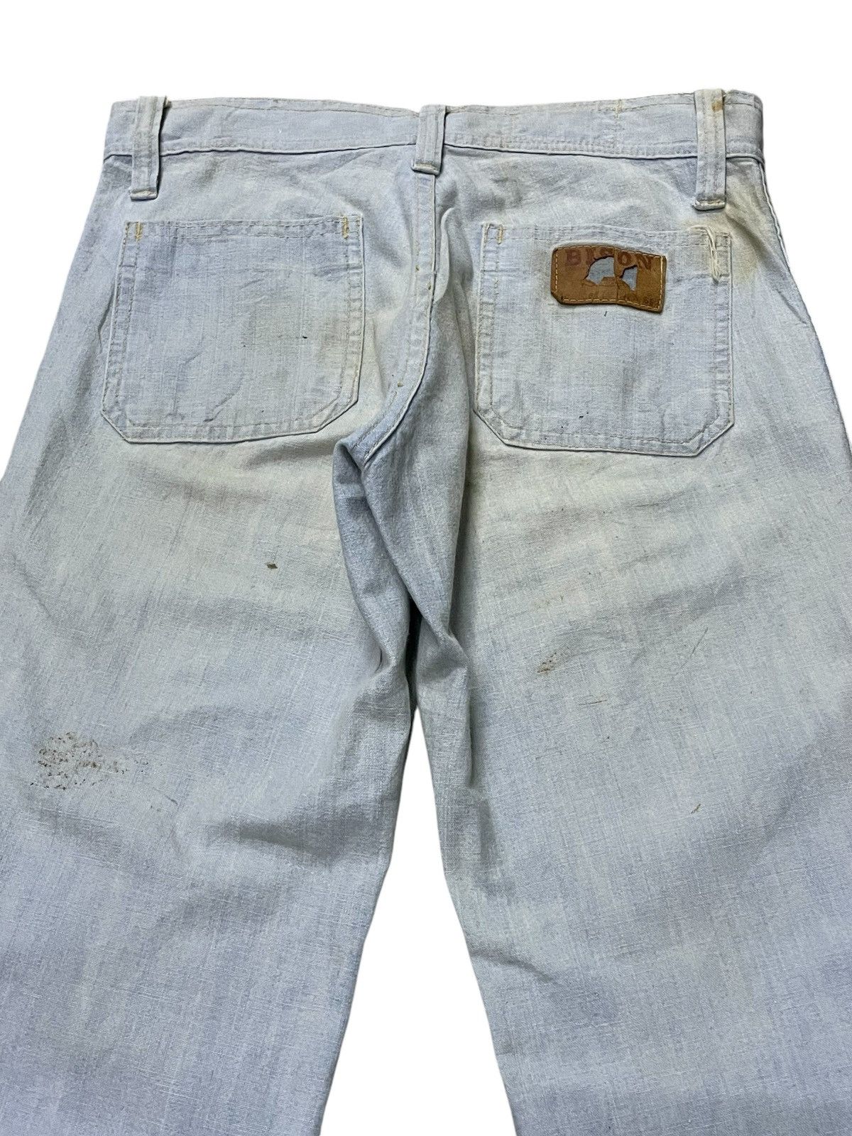 Hysteric Glamour × Japanese Brand Vintage 60s Bison Bell Bottom Denim Pants Size US 28 / EU 44 - 19 Thumbnail