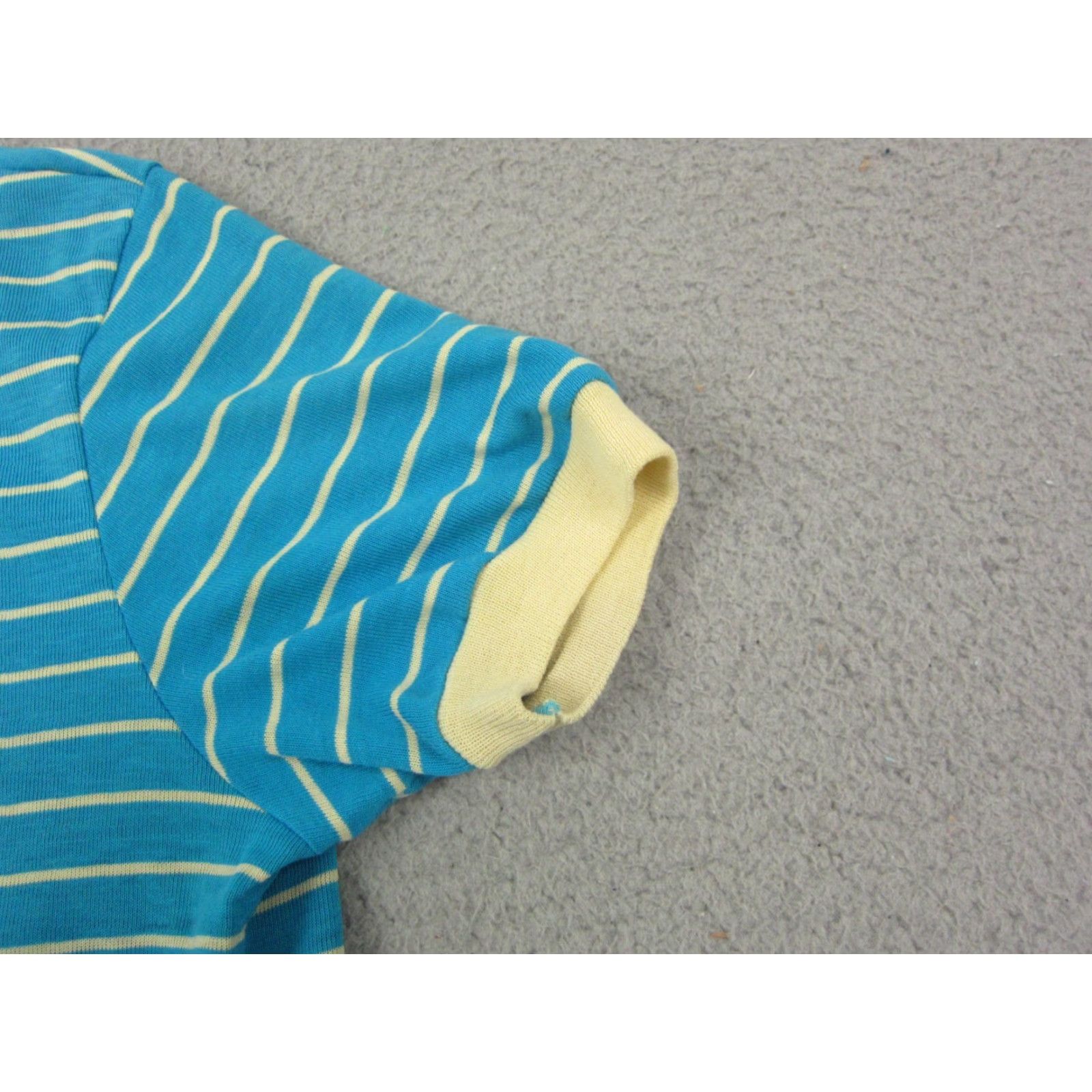 Lee VINTAGE LEE Polo Shirt Womens Large Blue Striped Made in USA Golf 70s 60s Size L / US 10 / IT 46 - 5 Thumbnail