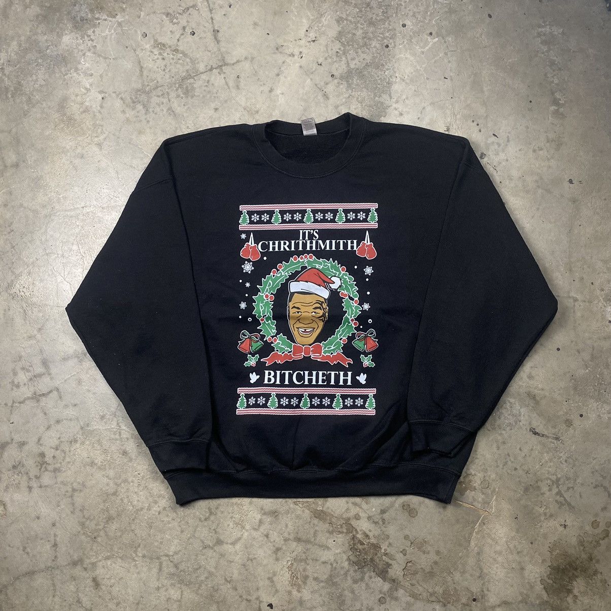 Gildan Christmas Eve “it’s chrithmith bitcheth” Mike Tyson Parody Size US XXL / EU 58 / 5 - 1 Thumbnail