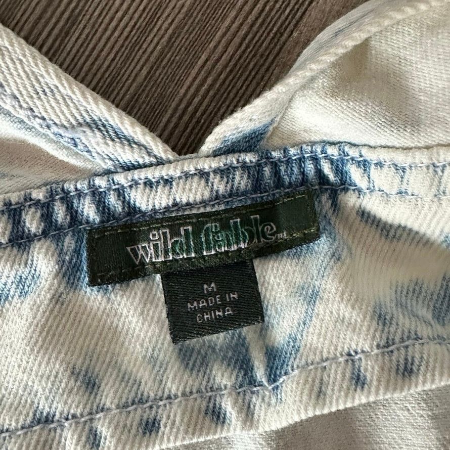 Other wild fable acid wash overall jean shorts Size 32" / US 10 / IT 46 - 4 Thumbnail