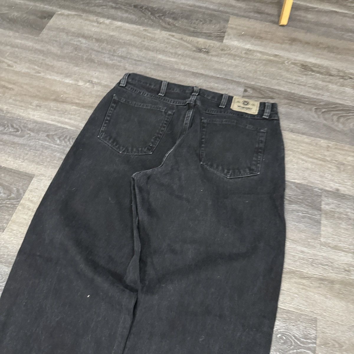 StraightFaded × Vintage × Wrangler Vintage Y2K wrangler faded black essential wide leg jeans Size US 36 / EU 52 - 3 Thumbnail