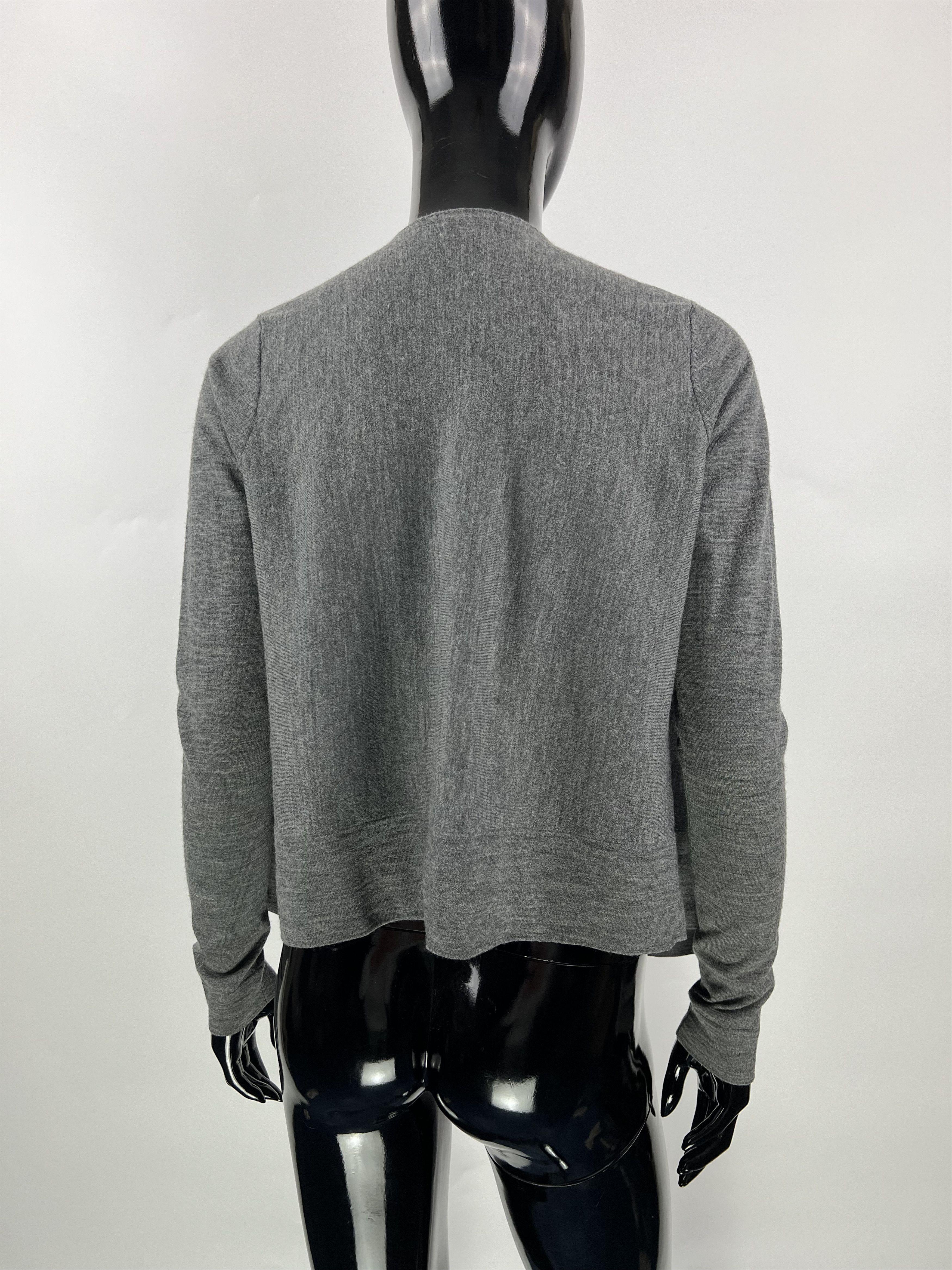 Cos COS Women's Gray 100% Merino Wool Cape Open Cardigan Size M Size M / US 6-8 / IT 42-44 - 4 Thumbnail