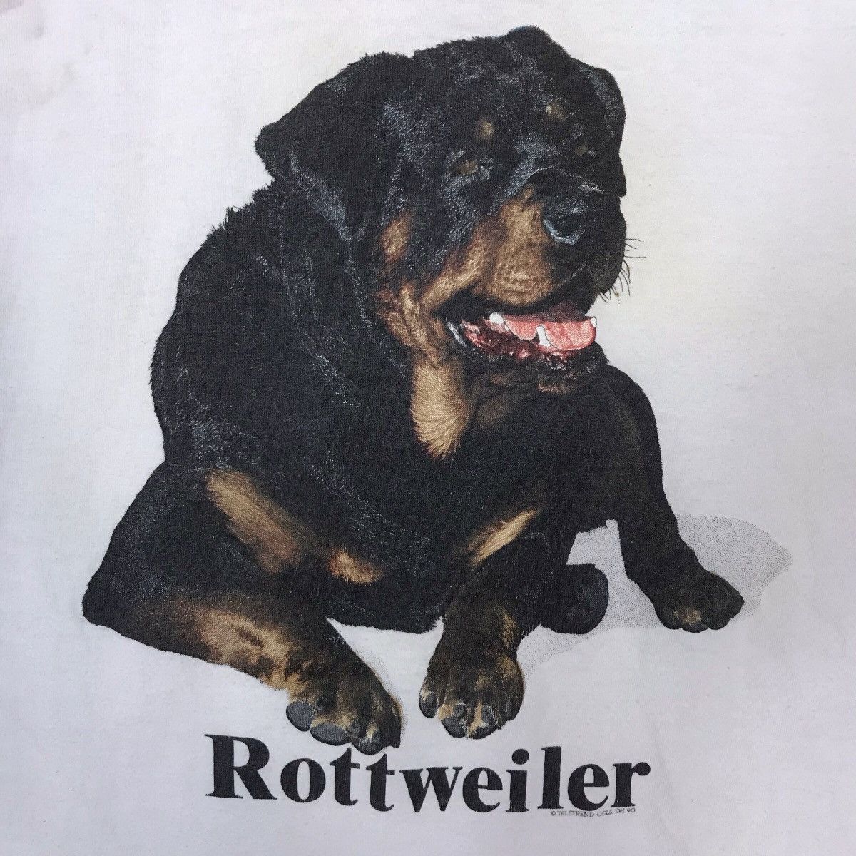 Vintage Vintage 80s Rottweiler Dog Breed Ringer Tee Shirt Size US L / EU 52-54 / 3 - 3 Thumbnail