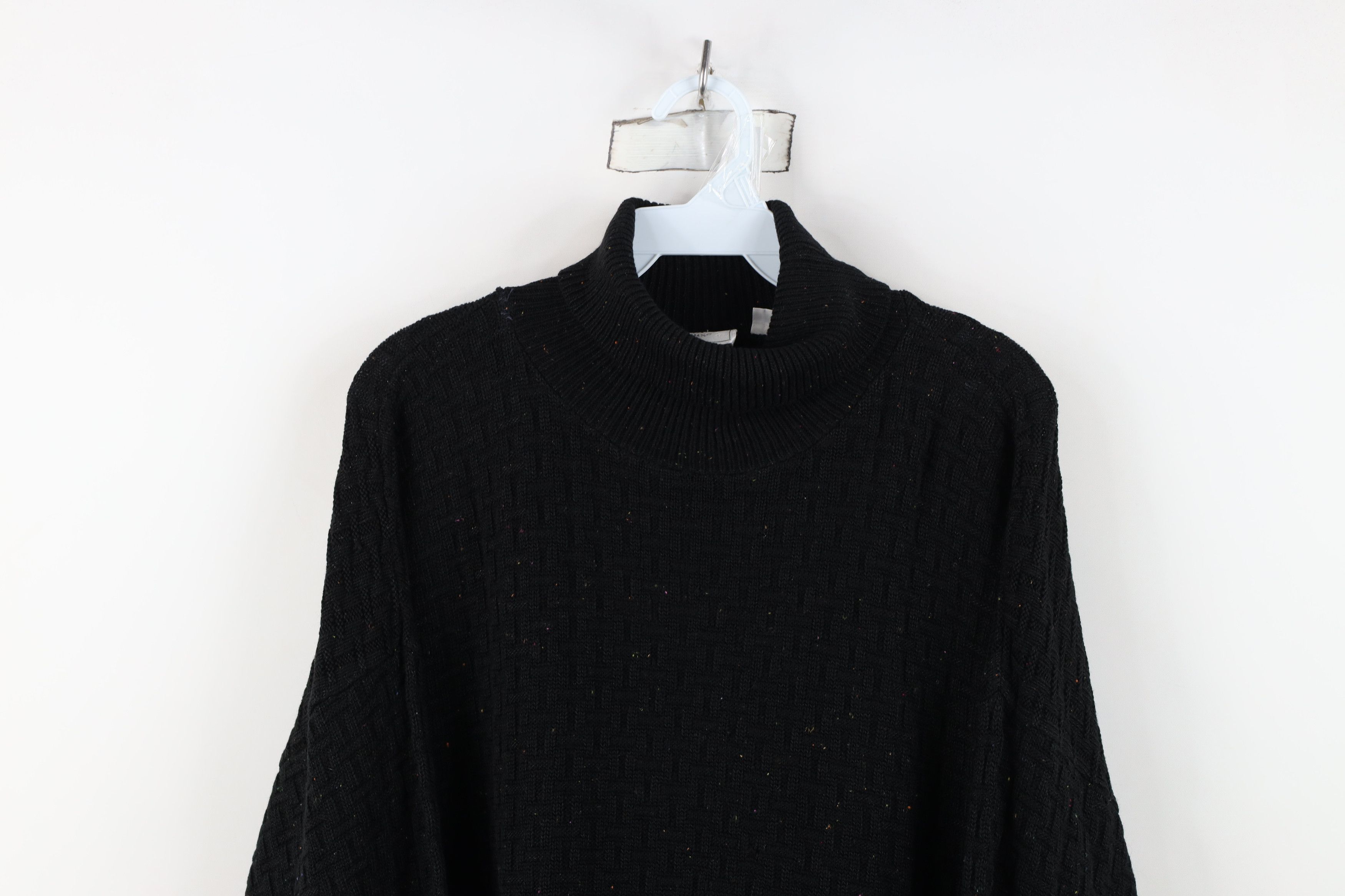Vintage Vintage 90s Streetwear Fleck Knit Turtleneck Sweater USA Size US L / EU 52-54 / 3 - 2 Thumbnail