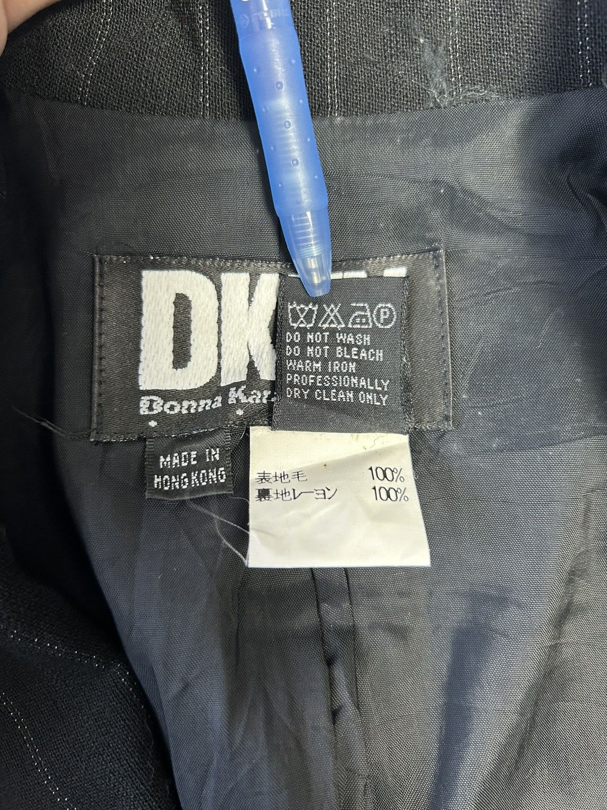 DKNY × Designer DKNY STRIPE DOUBLE BREAST BLAZER Size 36R - 6 Thumbnail