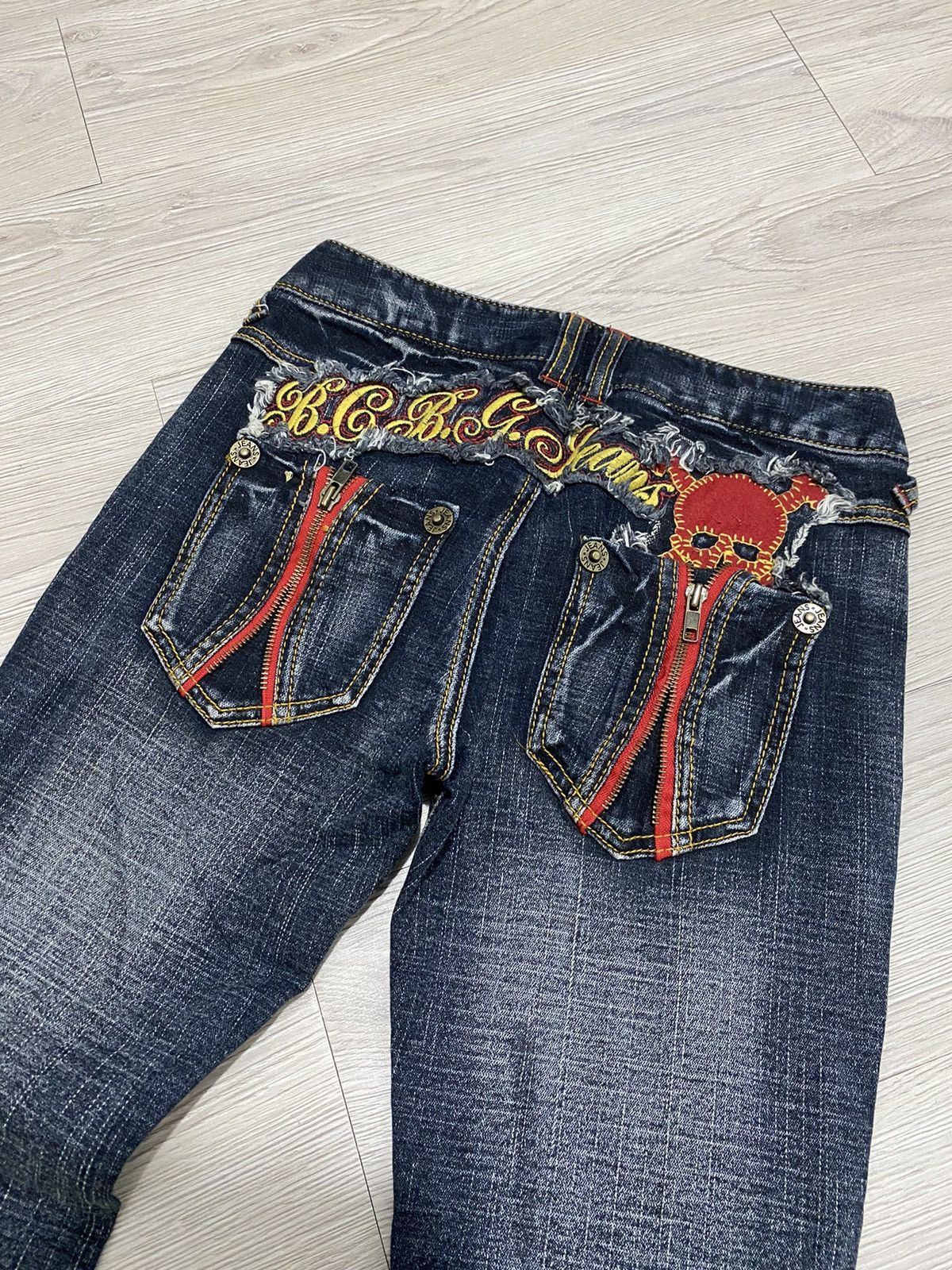 Japanese Brand 2000s Skull punk flare jeans ifsixwasnine Lgb Style Size US 28 / EU 44 - 3 Thumbnail