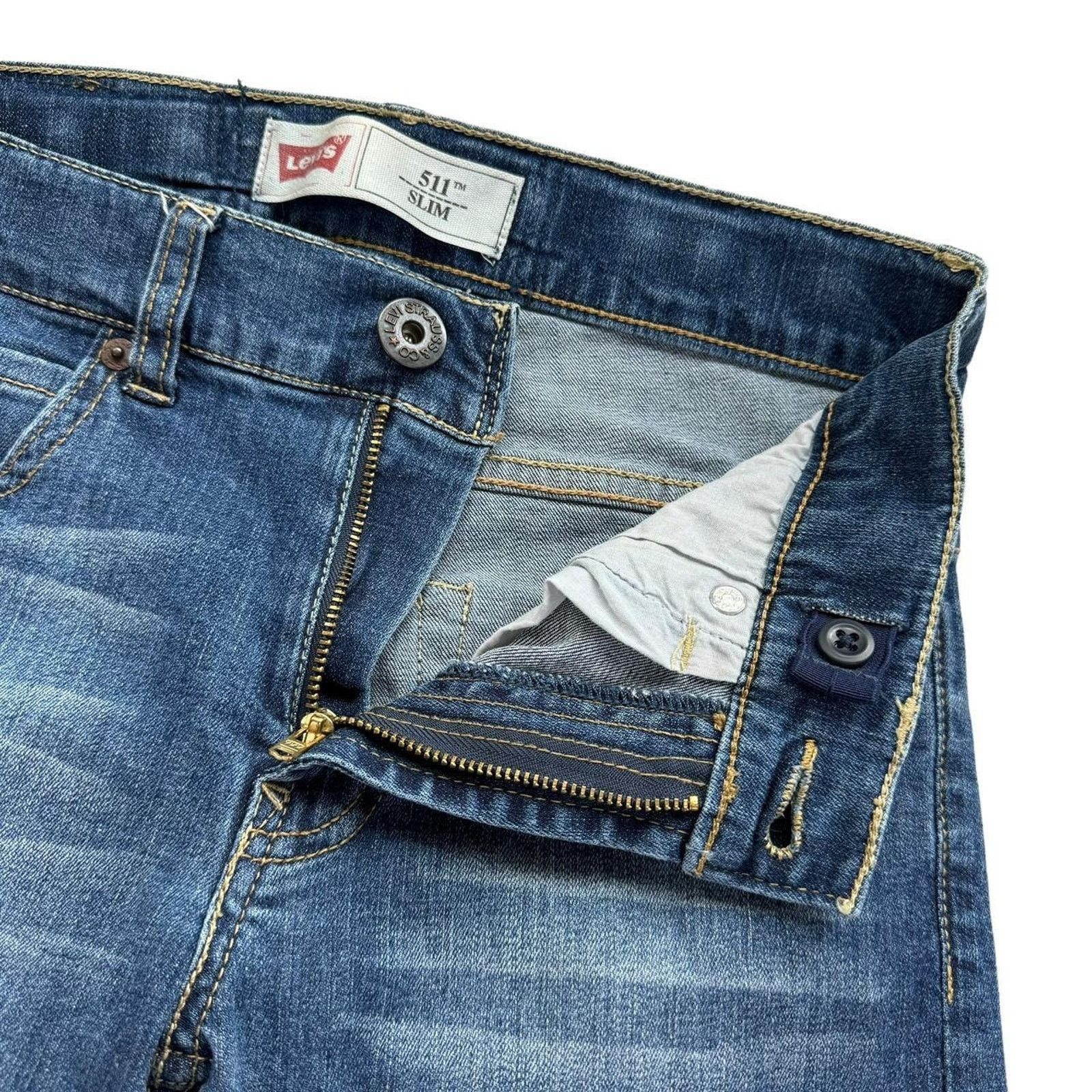 Levi's Levis 511 High Waisted Blue Slim Denim Jeans UK Size 8 Size 27" / US 4 / IT 40 - 3 Thumbnail