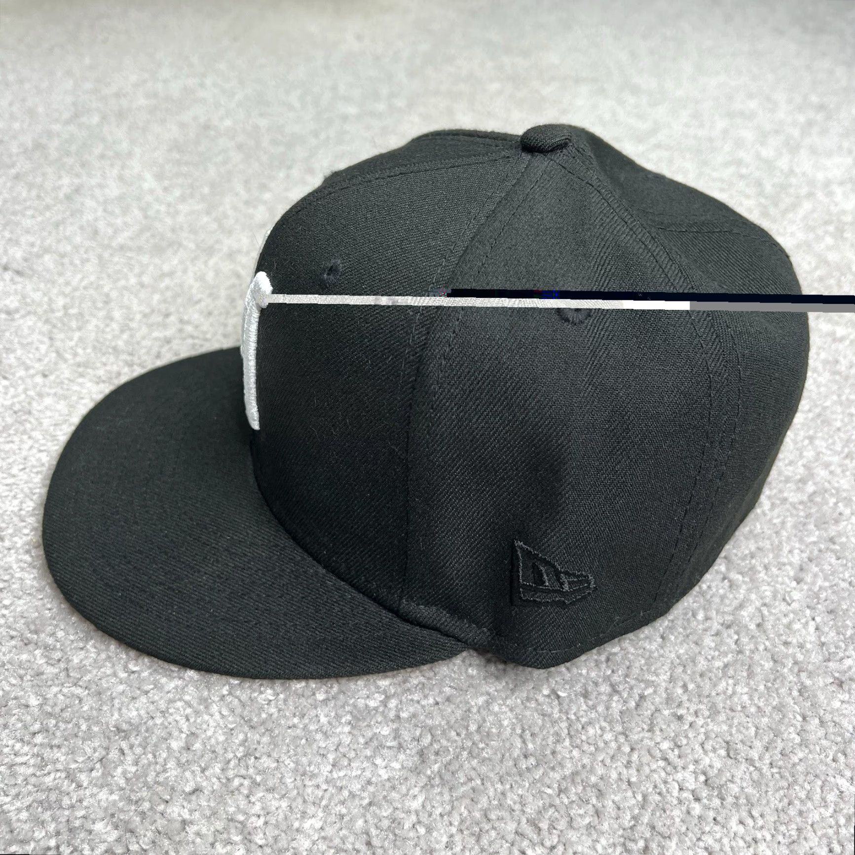 New Era VINTAGE Milwaukee Braves Manolo Hat Club Black Peach 1957 World Series New Era 7 3/8 Size ONE SIZE - 5 Thumbnail