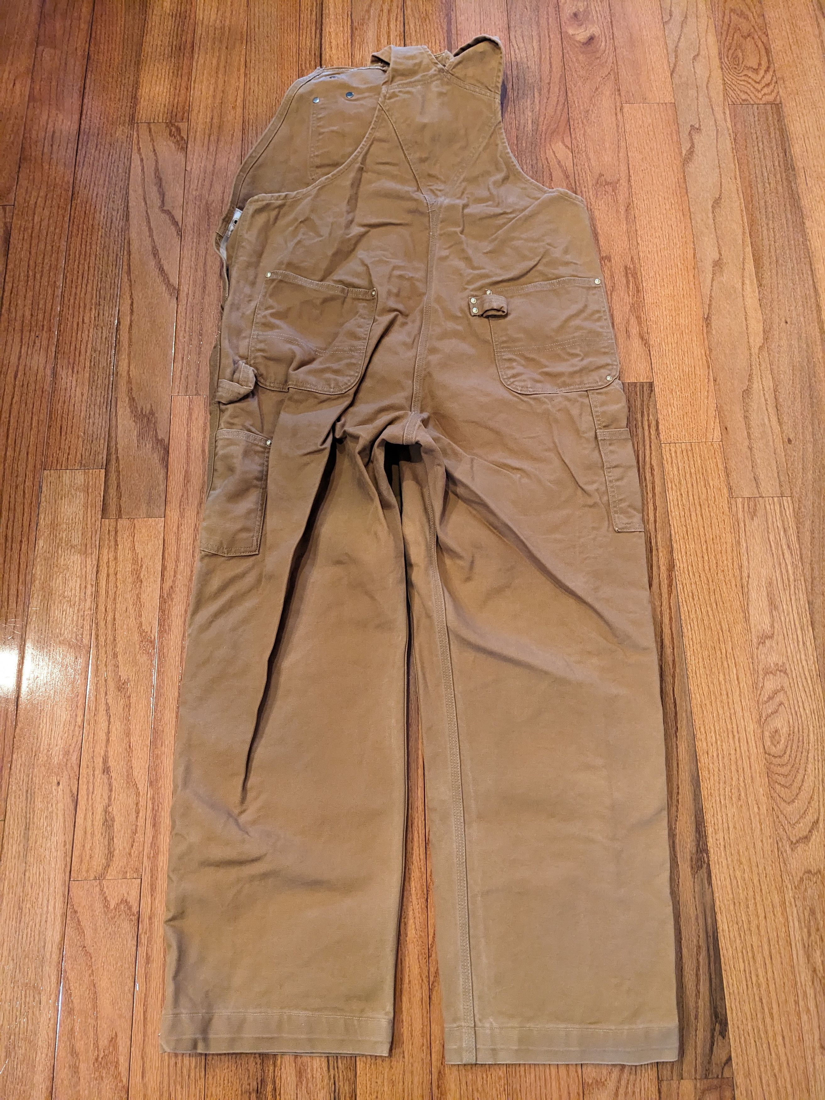 Carhartt × Vintage Vintage Carhartt Brown R05 BRN 40 x 32 Double Knee Overalls Size US 40 / EU 56 - 4 Thumbnail