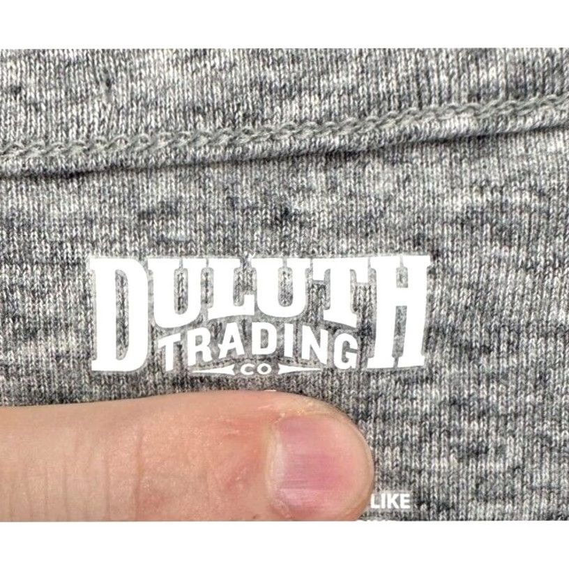 Duluth Trading Company Duluth Trading Co. T-Shirt Womens Medium Grey Heather Crew Neck Short Sleeve EUC Size M / US 6-8 / IT 42-44 - 4 Thumbnail