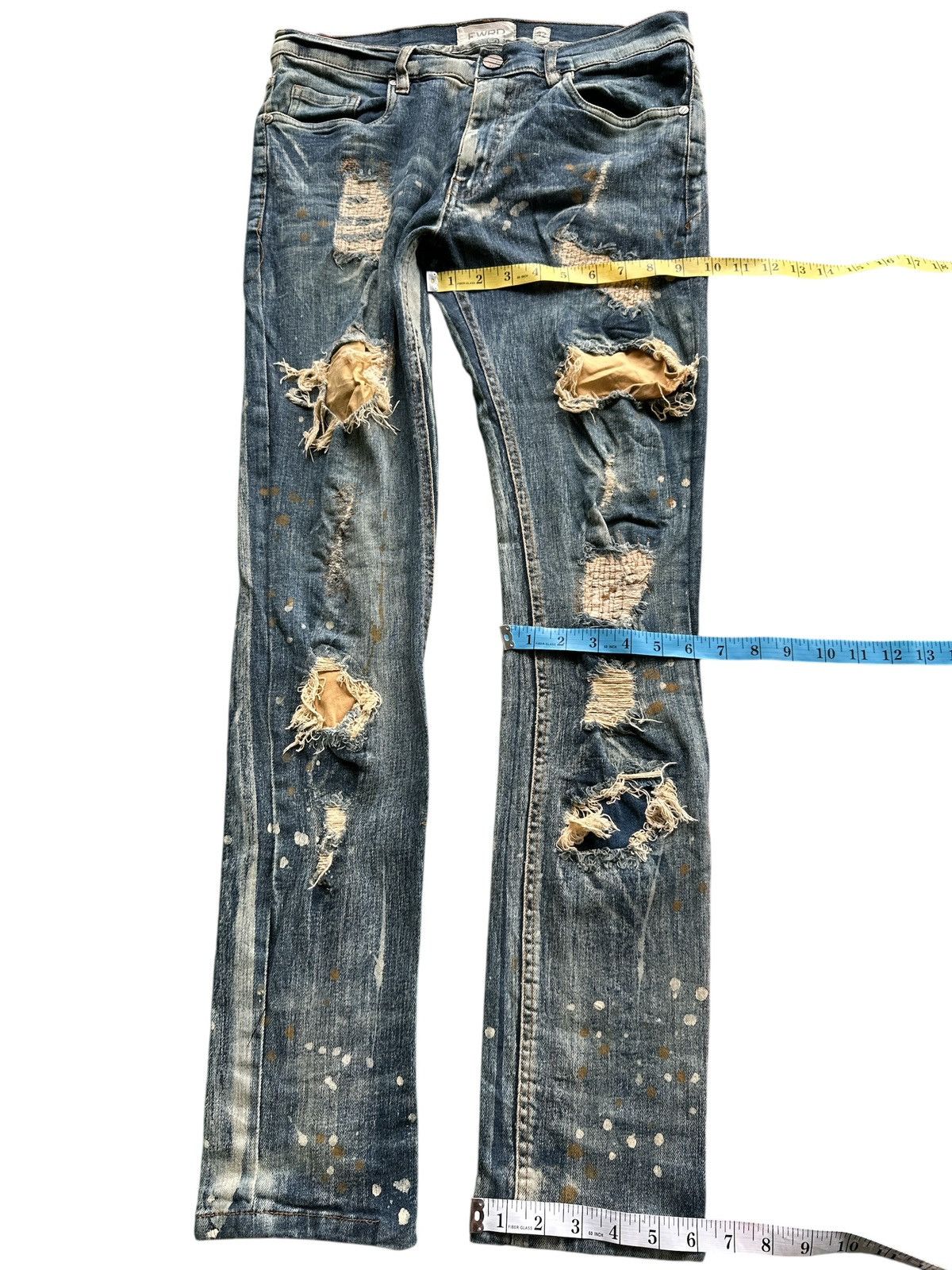 Japanese Brand Distress Style FWRD Skinny Denim 32x41. Size US 32 / EU 48 - 3 Thumbnail