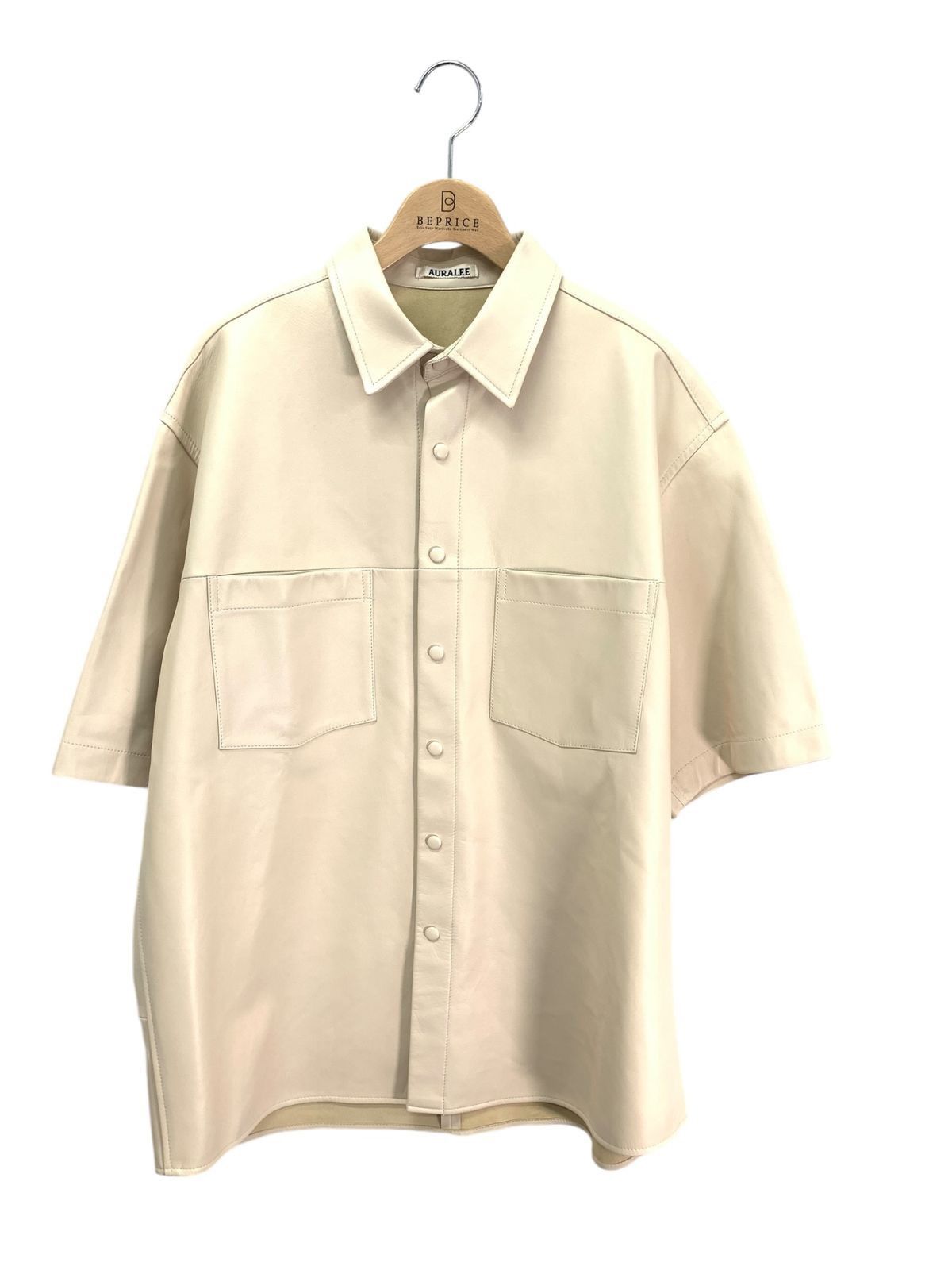 Auralee Lamb Leather Shirt | Grailed