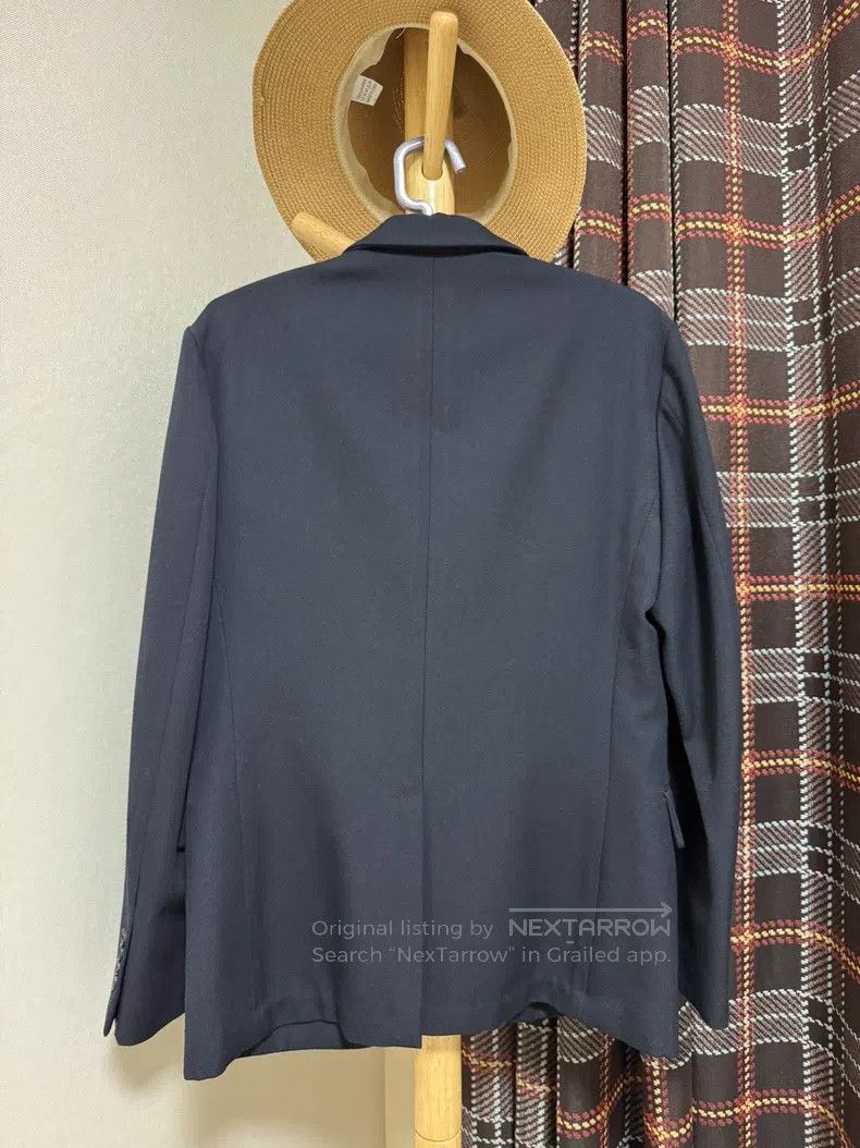 Hermes Hermes Casual Wool Blazer, 100% Wool + Lamb Leather, Colla Size 48R - 2 Thumbnail