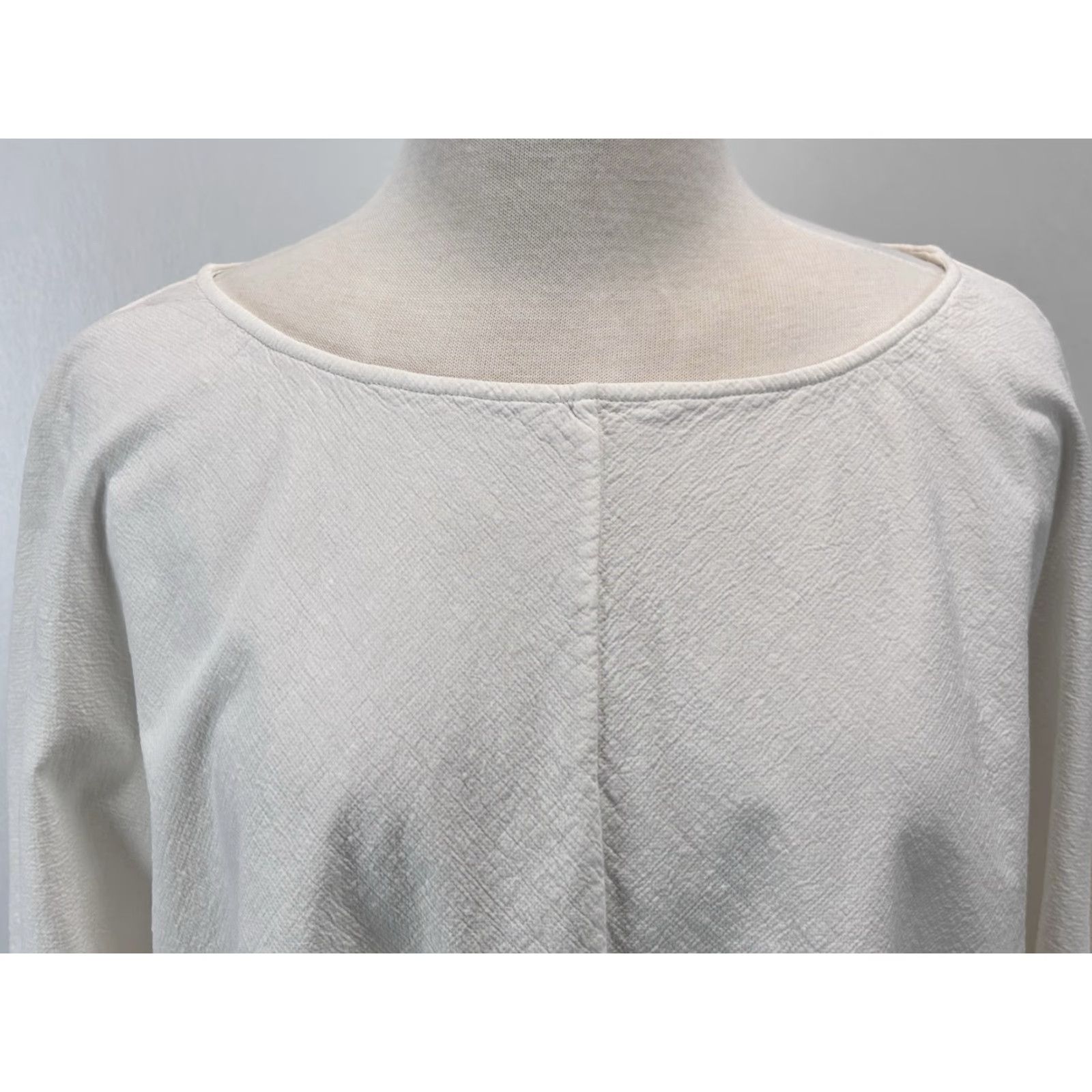 M.M.LaFleur MM.LaFleur Linen Blend Tunic Top Shirt XL White Lagenlook Long Sleeve Womens Size XL / US 12-14 / IT 48-50 - 5 Thumbnail