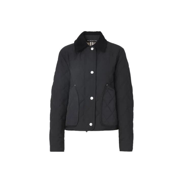 Burberry Burberry Black Quilted Short Jacket for Women 0079 Size L / US 10 / IT 46 - 1 Thumbnail