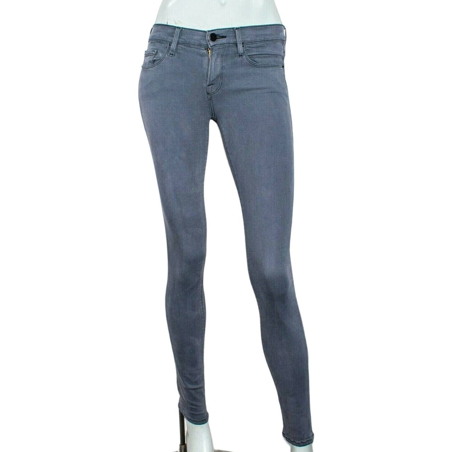 Frame FRAME Denim Le Skinny de Jeanne Jeans in Gray Squid ink Size 24" / US 00 / IT 34 - 3 Thumbnail