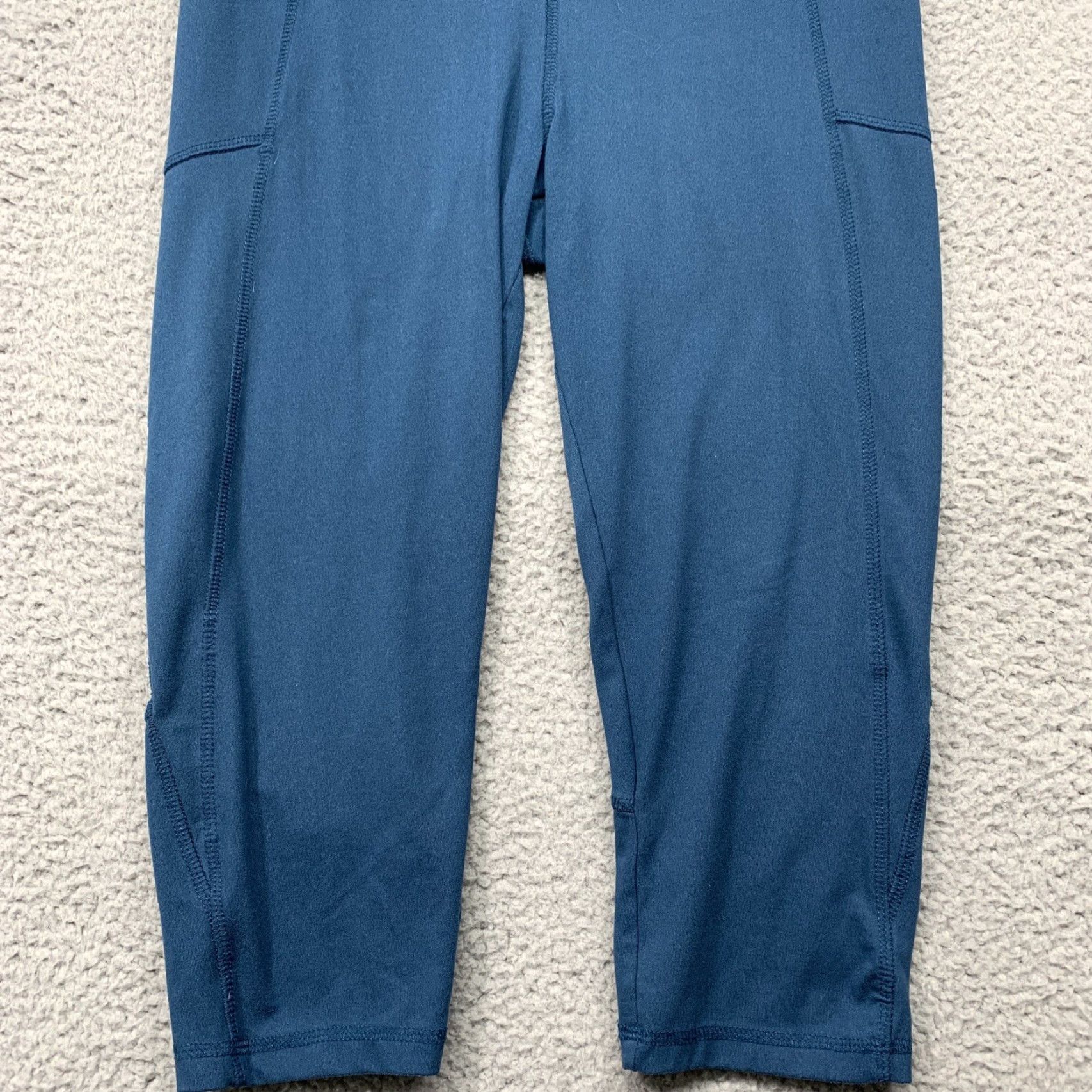 Vintage Marika Tek Athletic Leggings Capri Turquoise Exercise Yoga Waist Pocket Sz 8-10 Women Pants Size 32" / US 10 / IT 46 - 3 Thumbnail
