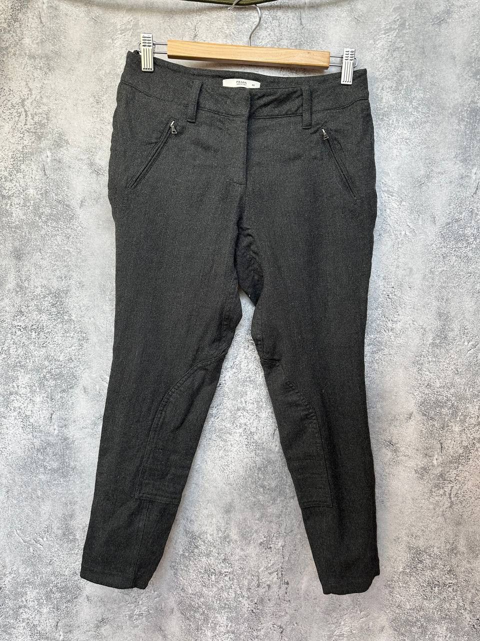 Prada Prada Gray Wool Tapered Pants Vintage Riri Size 27" / US 4 / IT 40 - 1 Thumbnail