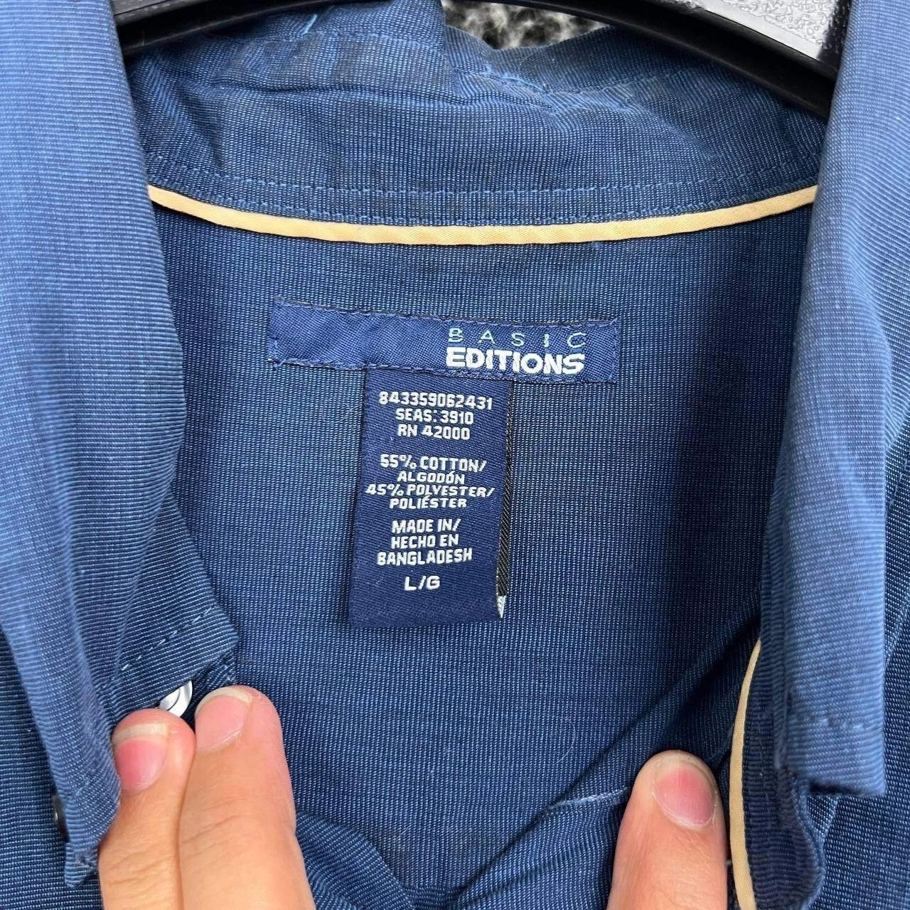 Basic Editions Basic Editions Shirt Men L Button Down Short Sleeve Pocket Size US L / EU 52-54 / 3 - 6 Thumbnail
