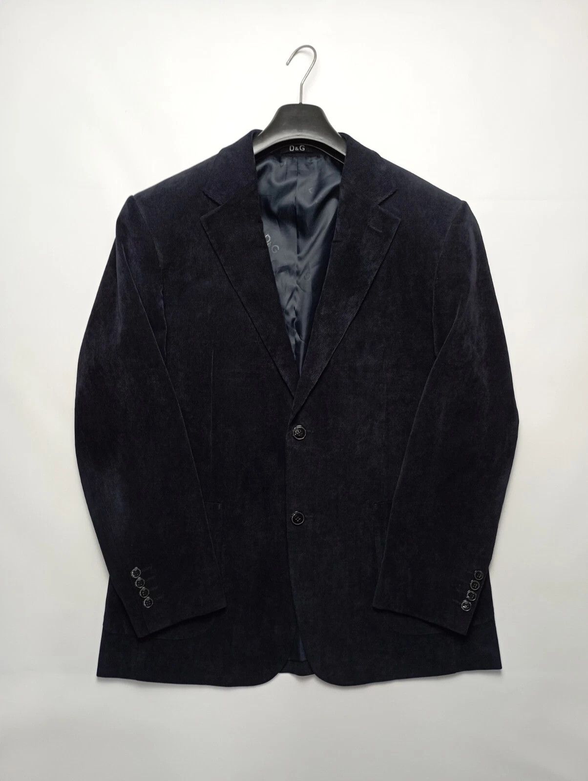 Dolce & Gabbana Dolce & Gabbana Vintage Velvet Blazer Dark Blue – Men’s Size 50L - 2 Thumbnail
