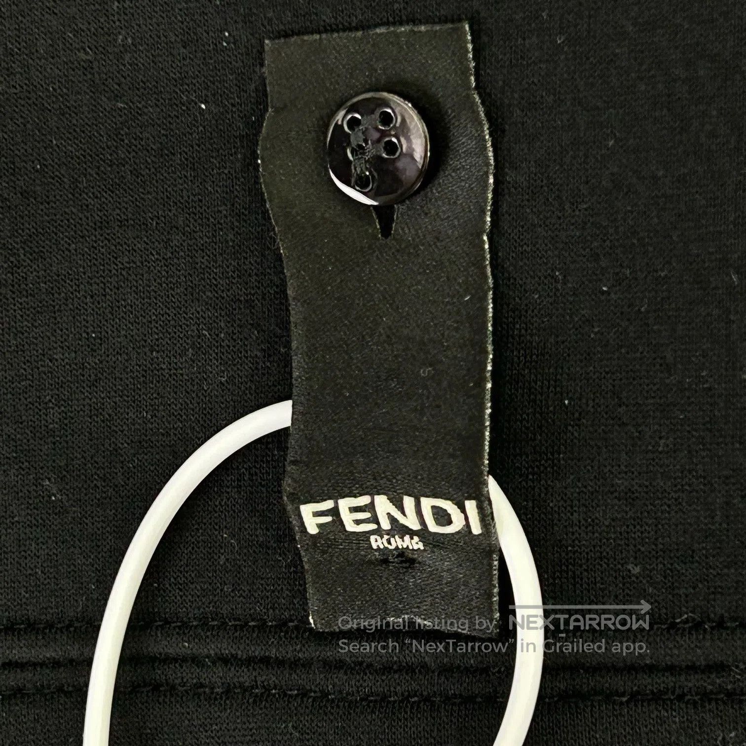 Fendi FENDI W24 Relief Embossed Space Cotton Black Round Neck Sw Size US XS / EU 42 / 0 - 7 Thumbnail