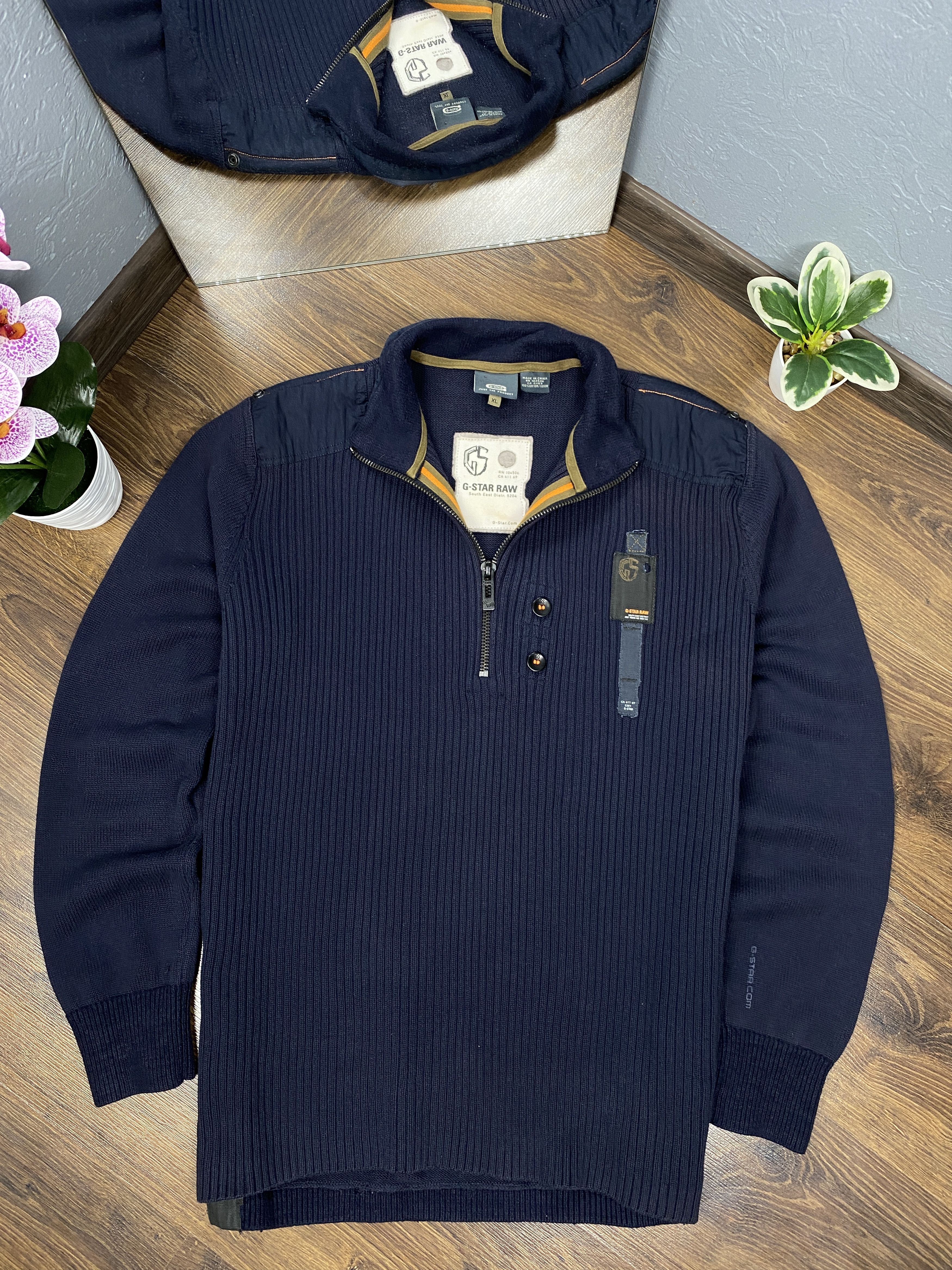 G-Star G Star Raw vintage quarter 1\4 zip sweater y2k diesel style Size US XL / EU 56 / 4 - 1 Thumbnail