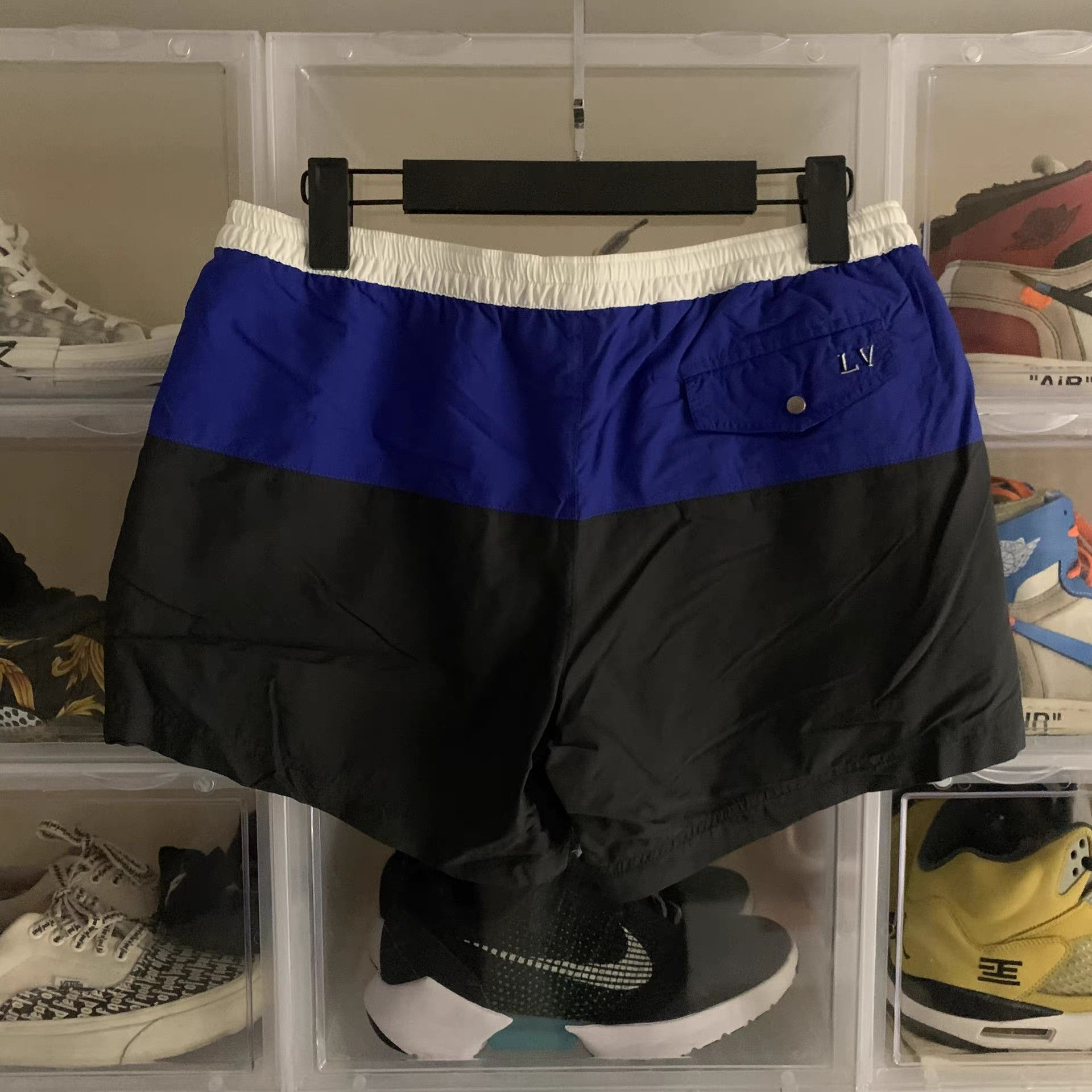 Louis Vuitton Louis Vuitton Black White Blue Color Block Swim Shorts Size US 31 - 2 Thumbnail
