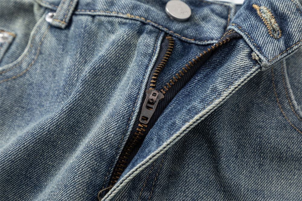 Japanese Brand × Jean Washed distressed vintage loose men's ripped jeans Size US 32 / EU 48 - 3 Thumbnail