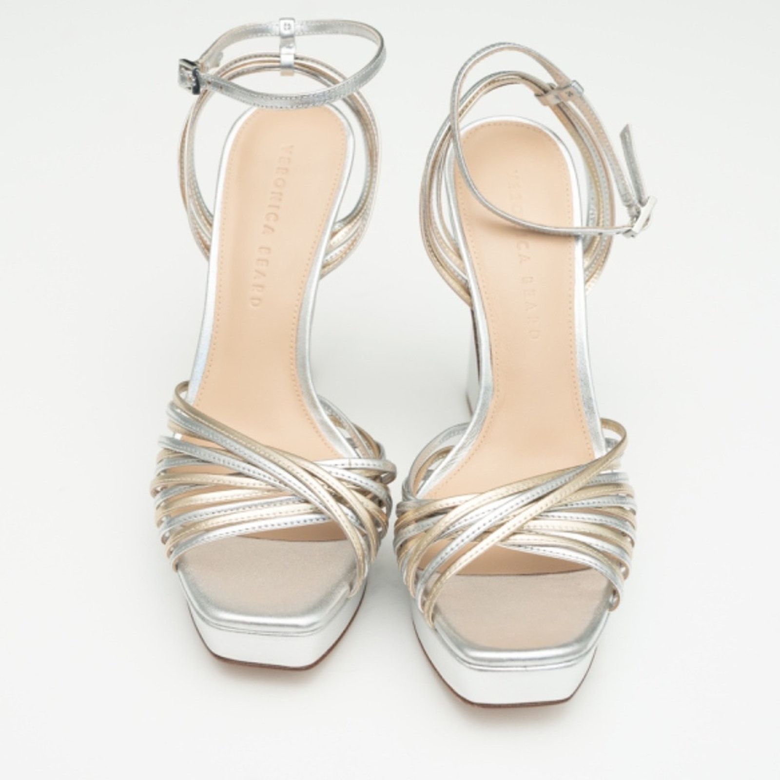 Veronica Beard Veronica Beard. Silver Fletcher Heel. Size US 8 / IT 38 - 2 Thumbnail