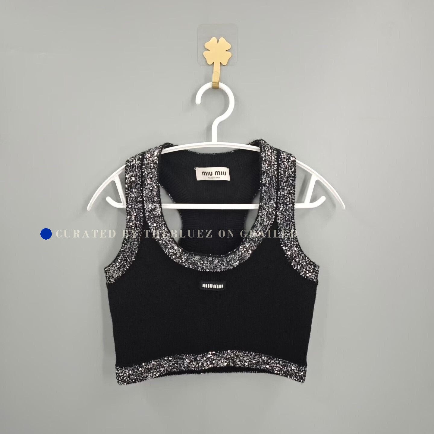 Miu Miu Miu Miu Classic Logo Sequin Knit Vest Size S / US 4 / IT 40 - 1 Thumbnail
