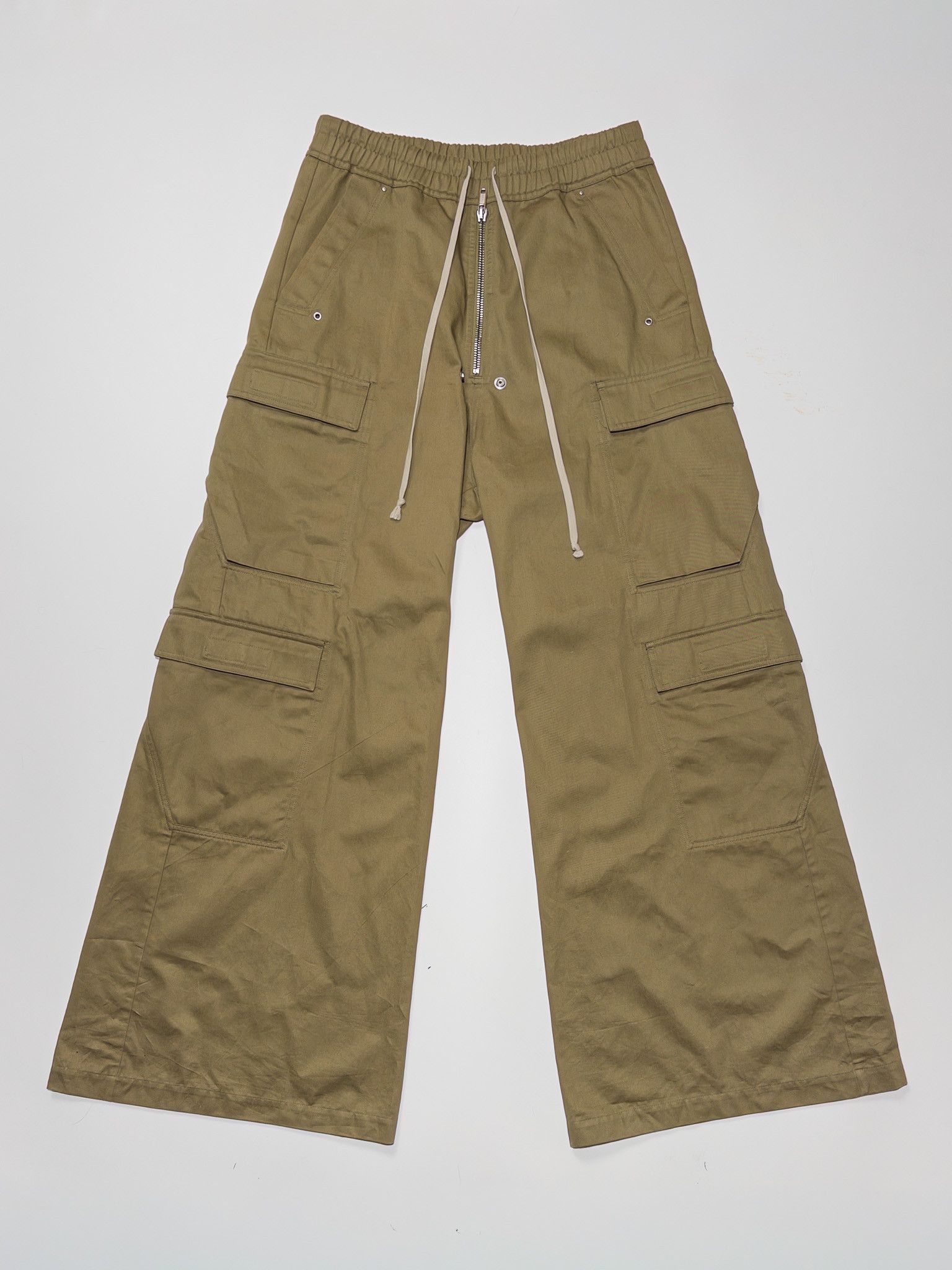 Rick Owens Drkshdw Rick Owens DRKSHDW Khaki Double Jumbo Belas Cargo Pants Size US 32 / EU 48 - 1 Thumbnail