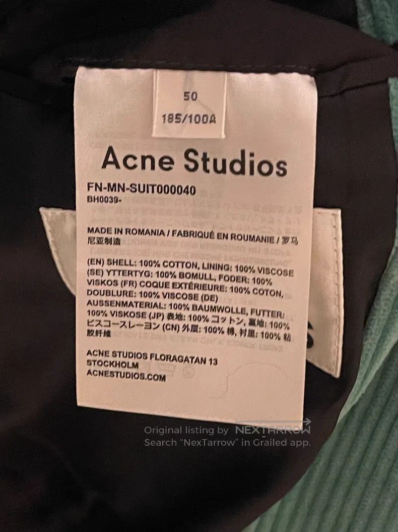 Acne Studios Acne Studios Corduroy Suit Jacket Size 50R - 3 Thumbnail