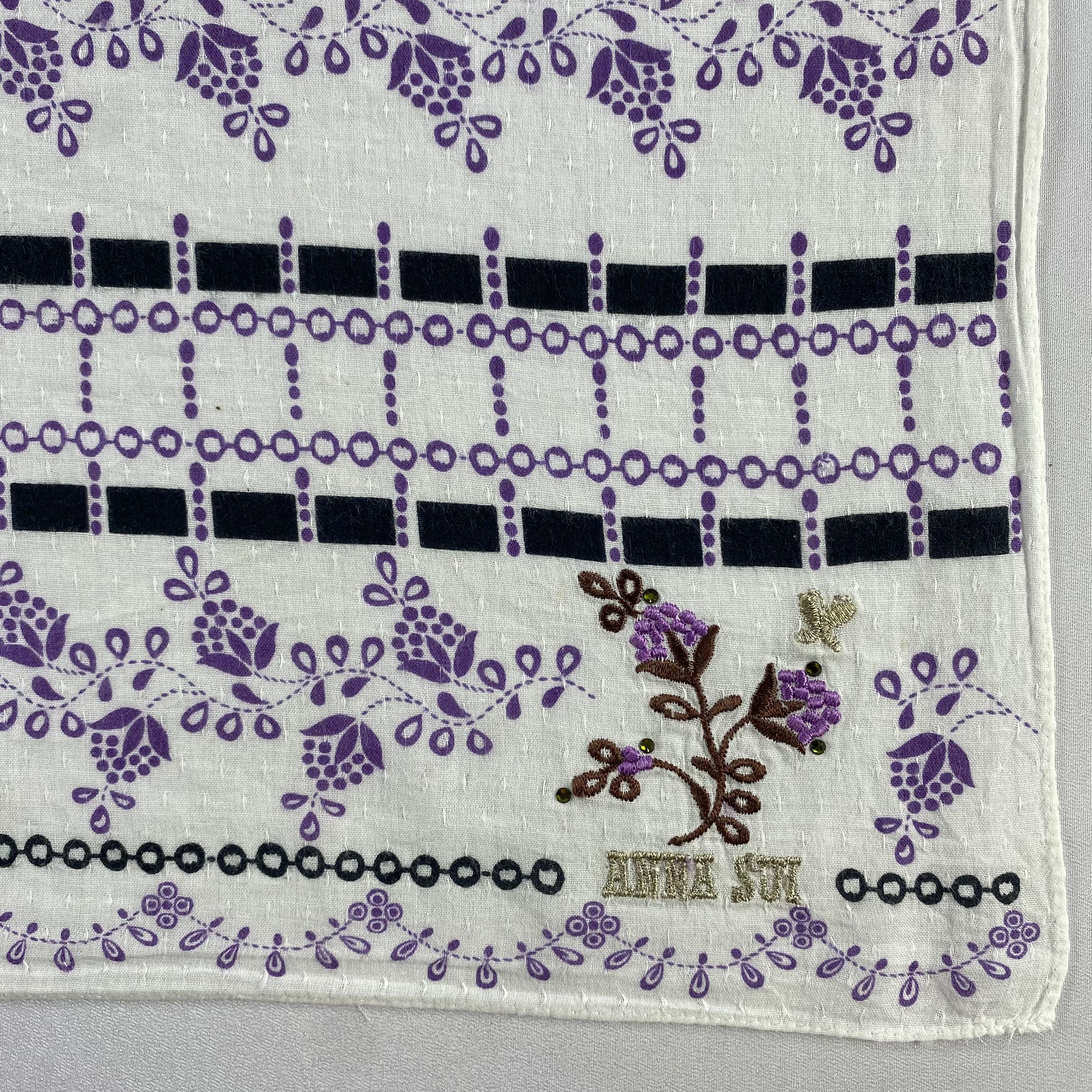 Vintage Anna Sui Bandana/ Handkerchief / Neckerchief-P923 Size ONE SIZE - 3 Thumbnail